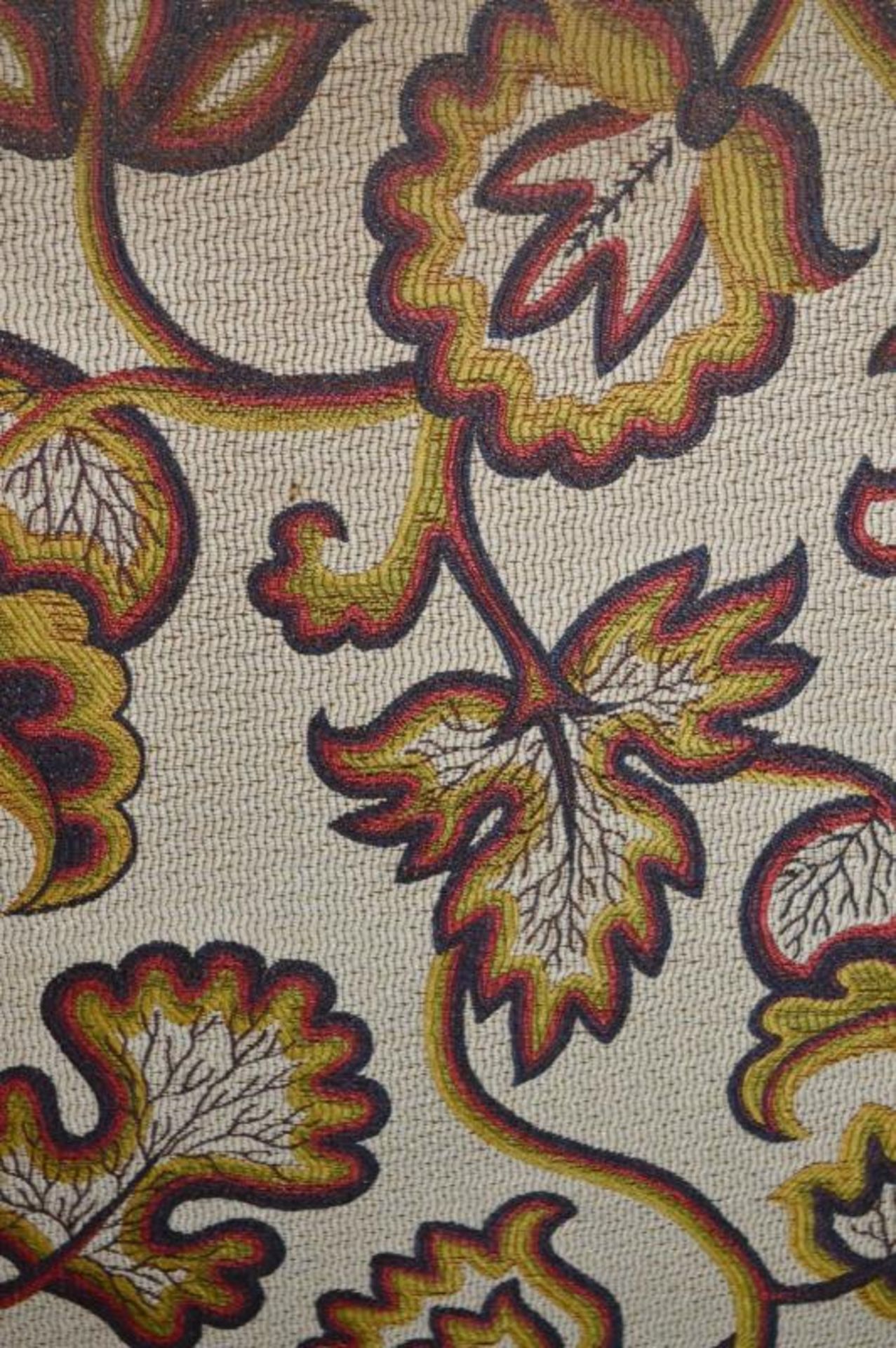 3 x Upholstered Restaurant Dining Chairs In A Floral Mexican-style Fabric - Image 3 of 3