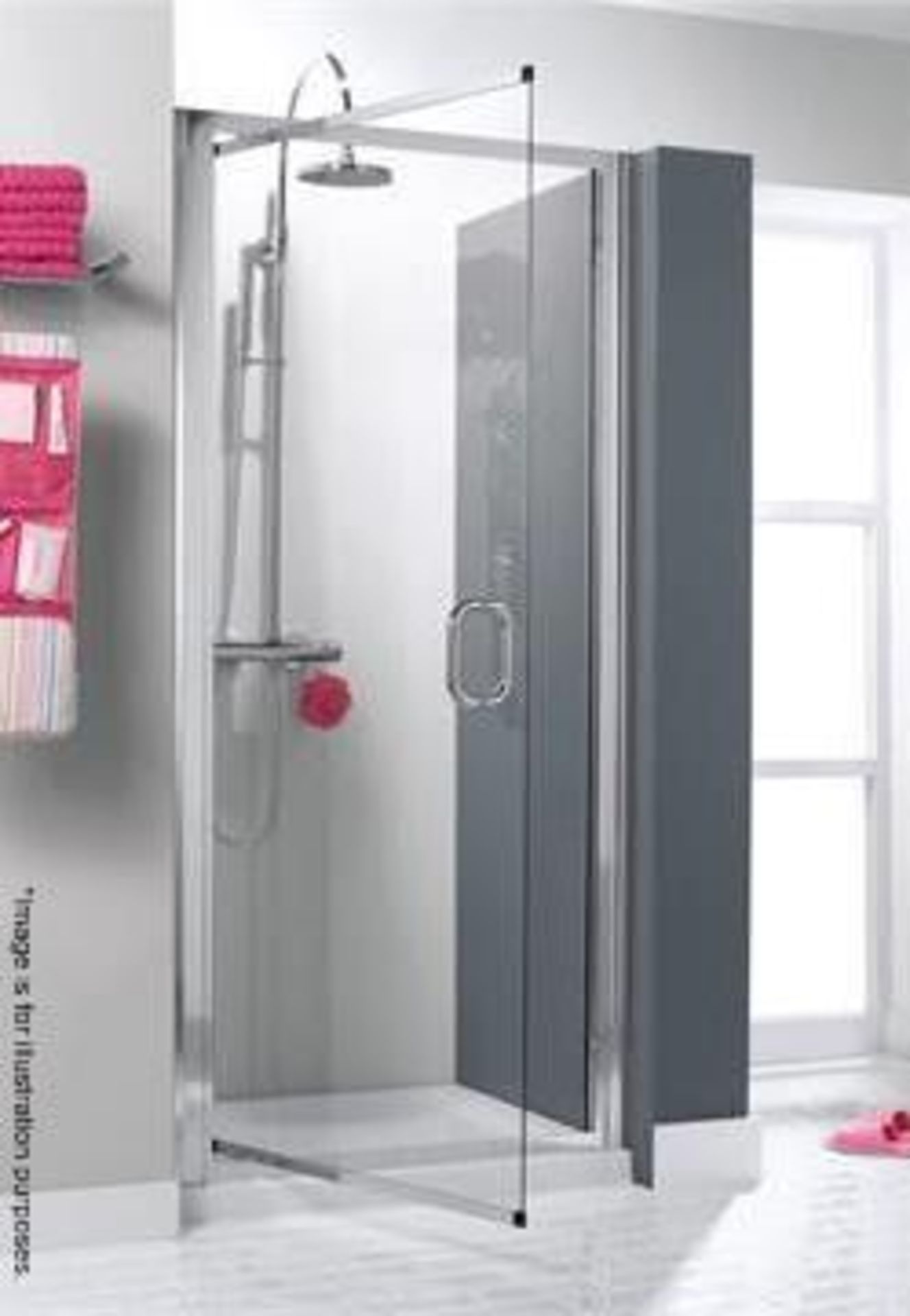 1 x Simpsons Supreme Semi Frameless Luxury Pivot Shower Door - 700mm - Ref: 7300 - Powershower Proof