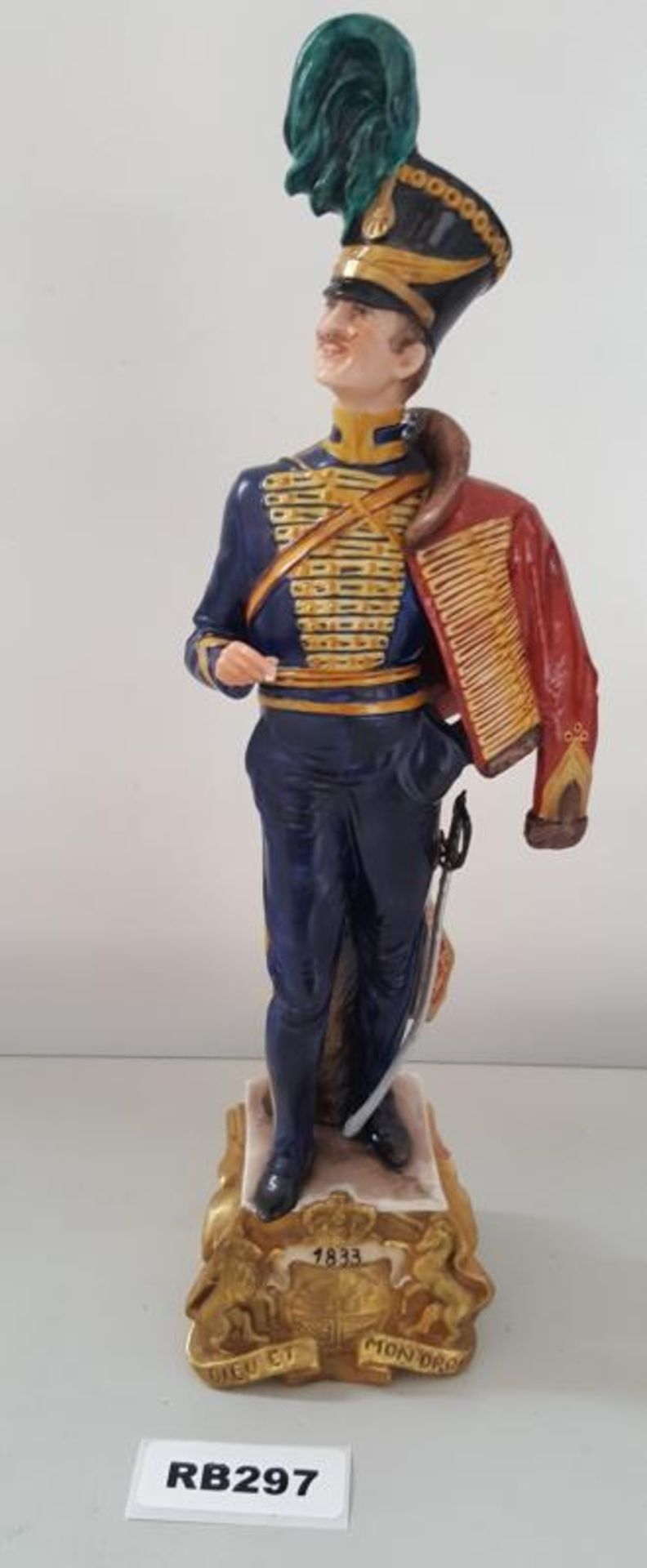 1 x Rare Italian Capodimonte Porcelain Bruno Merli Soldiers Figurines 1833- Ref RB297 E