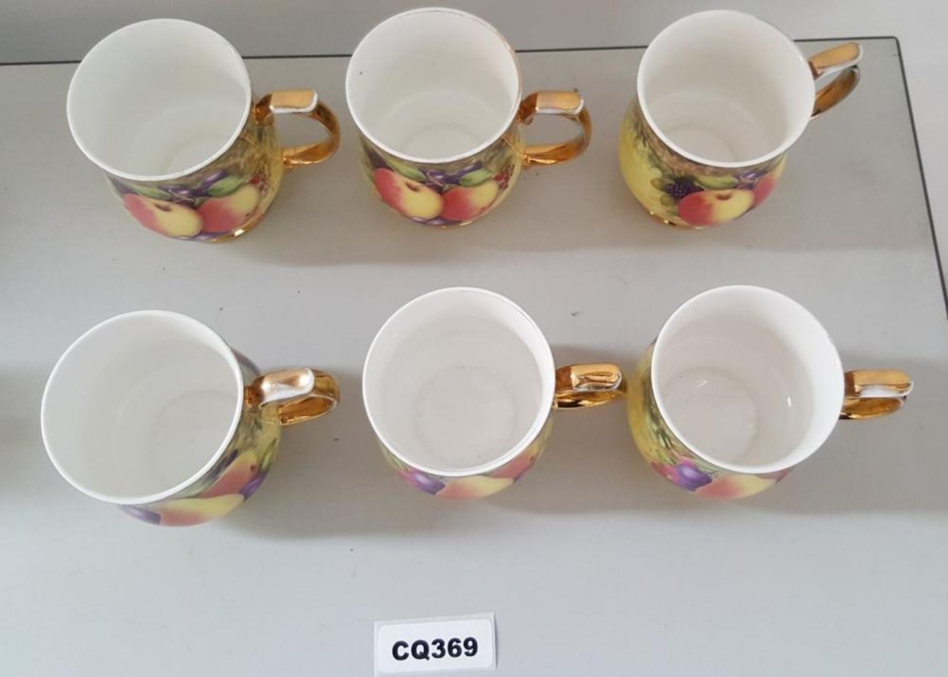 6 x Set Of Baron China Staffs LTD Mugs With Fruit Design - Ref CQ369 E - CL334 - Location: Altrincha - Bild 5 aus 5