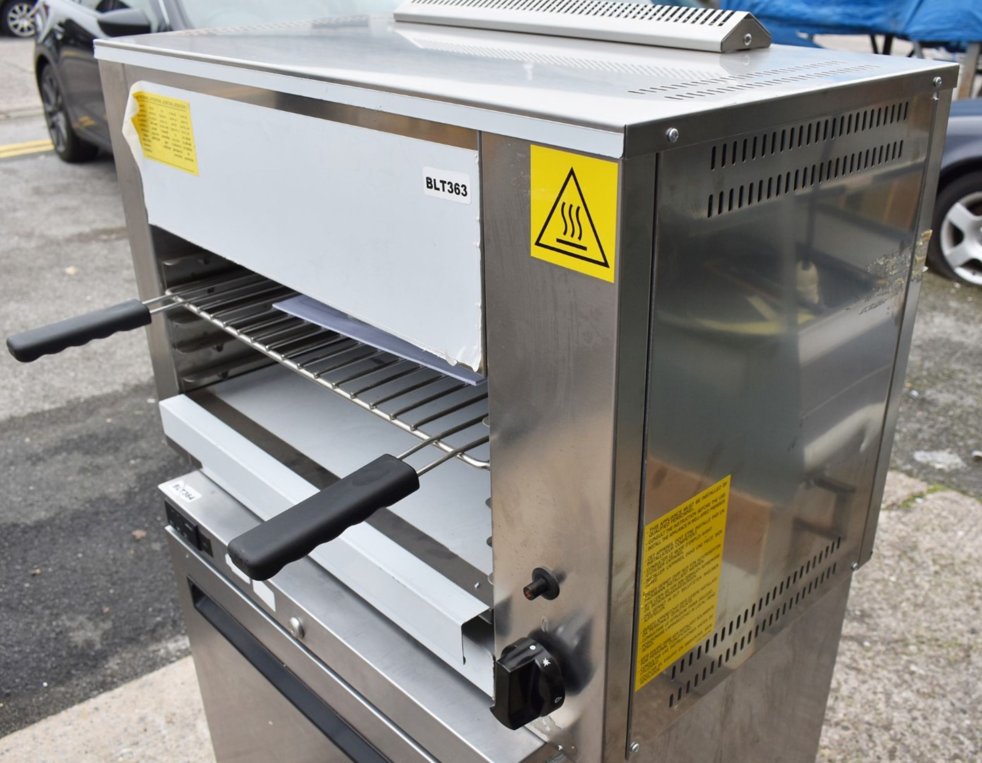 1 x Baron Stainless Steel Commercial Salamander Grill - Gas Powered - H53 x W76 x D43 cms - Model - Image 7 of 7