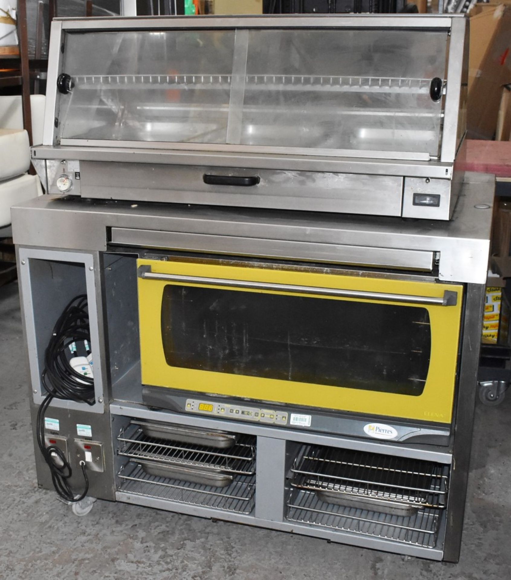 1 x Fri-Jado Mobile Cooking Station For Hot Foods - Includes Mobile Counter, Elena Cooking Oven