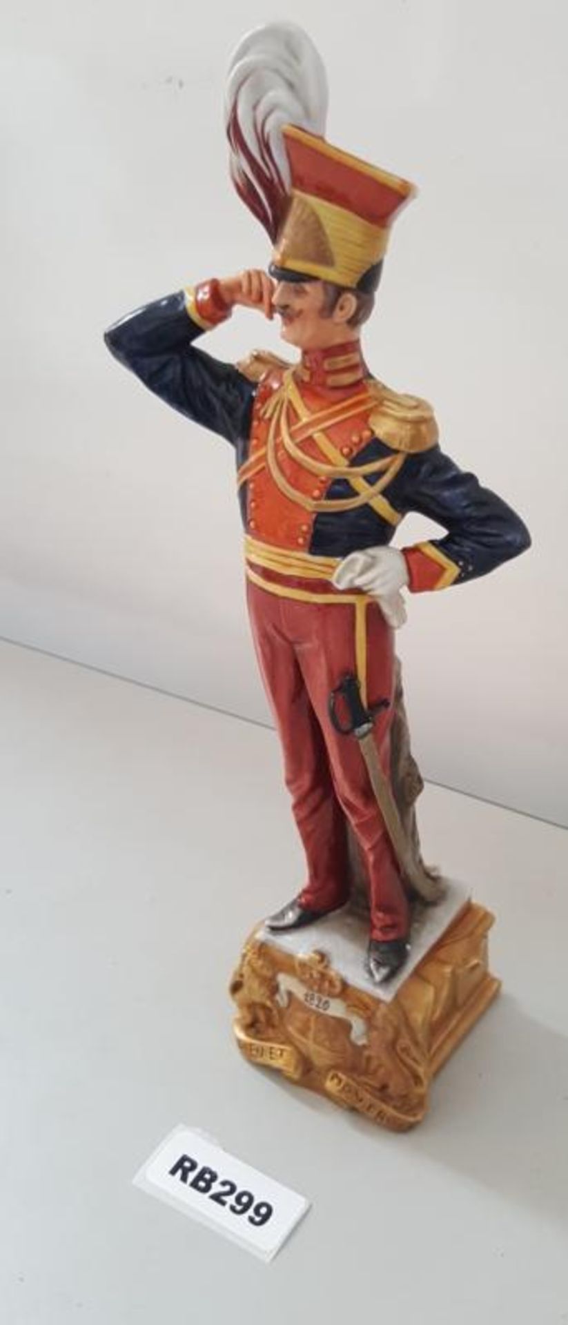 1 x Rare Italian Capodimonte Porcelain Bruno Merli Soldiers Figurines 1820- Ref RB299 E - Image 3 of 5