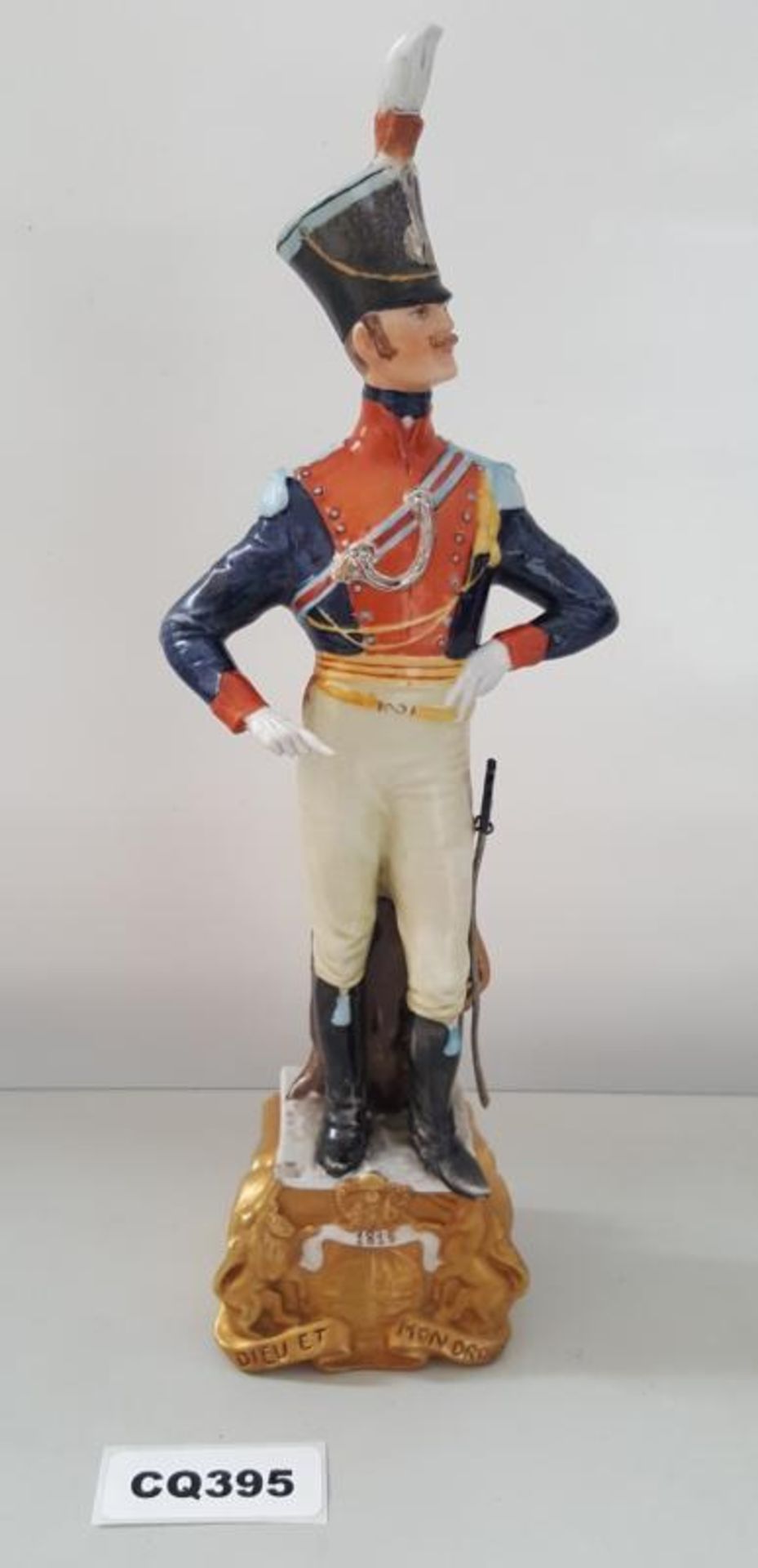 1 x Rare Italian Capodimonte Porcelain Bruno Merli Soldiers Figurines 1815- Ref CQ395 E