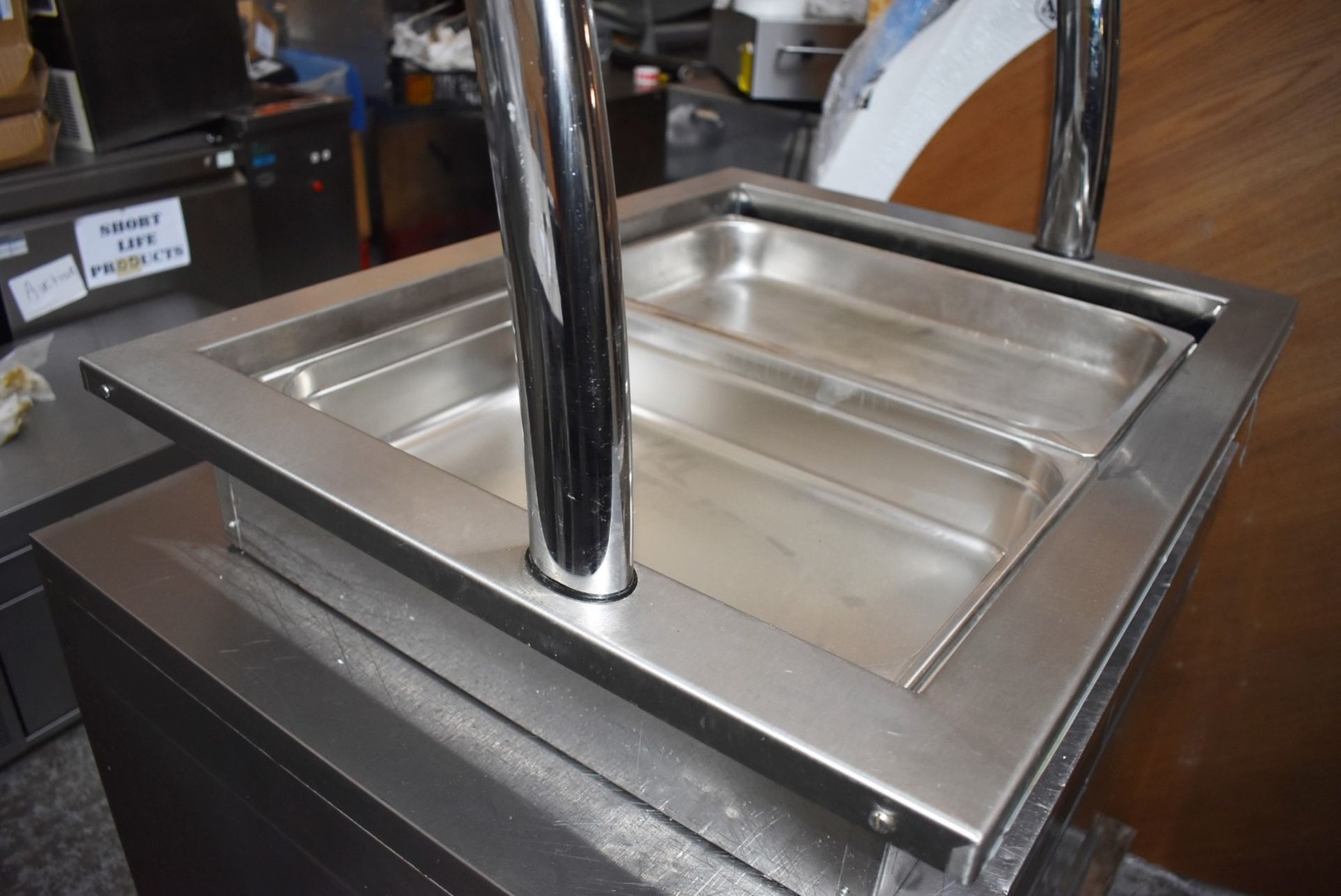 1 x Stainless Steel Drop In Cutlery and Condiment Dispenser Unit - H16 / 72 / x W83 x D66 cms - - Bild 3 aus 5