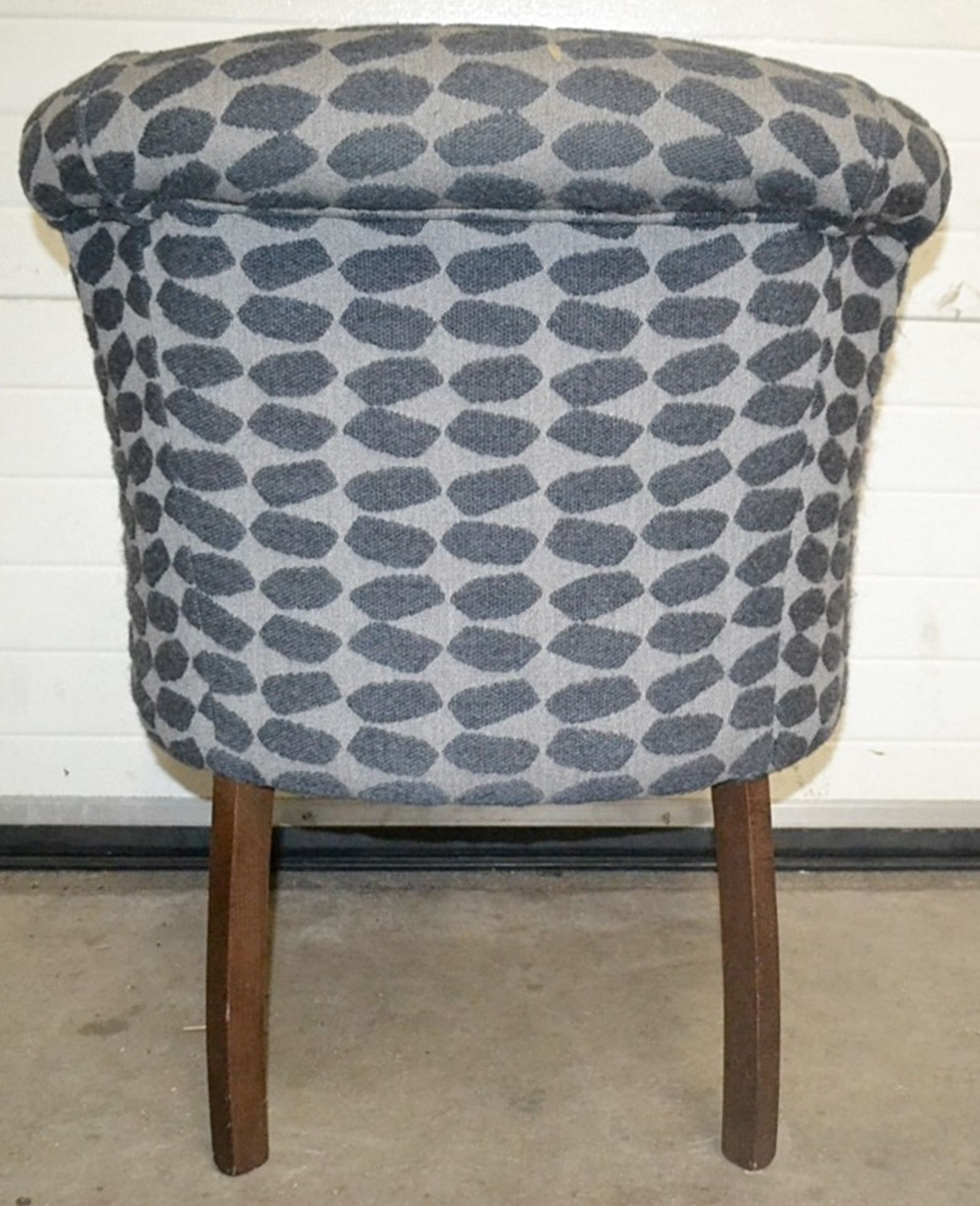 4 x Blue & Grey Upholstered Bar Chairs For Commercial Use - Dimensions (cm): W70 x D60, Back - Image 4 of 6