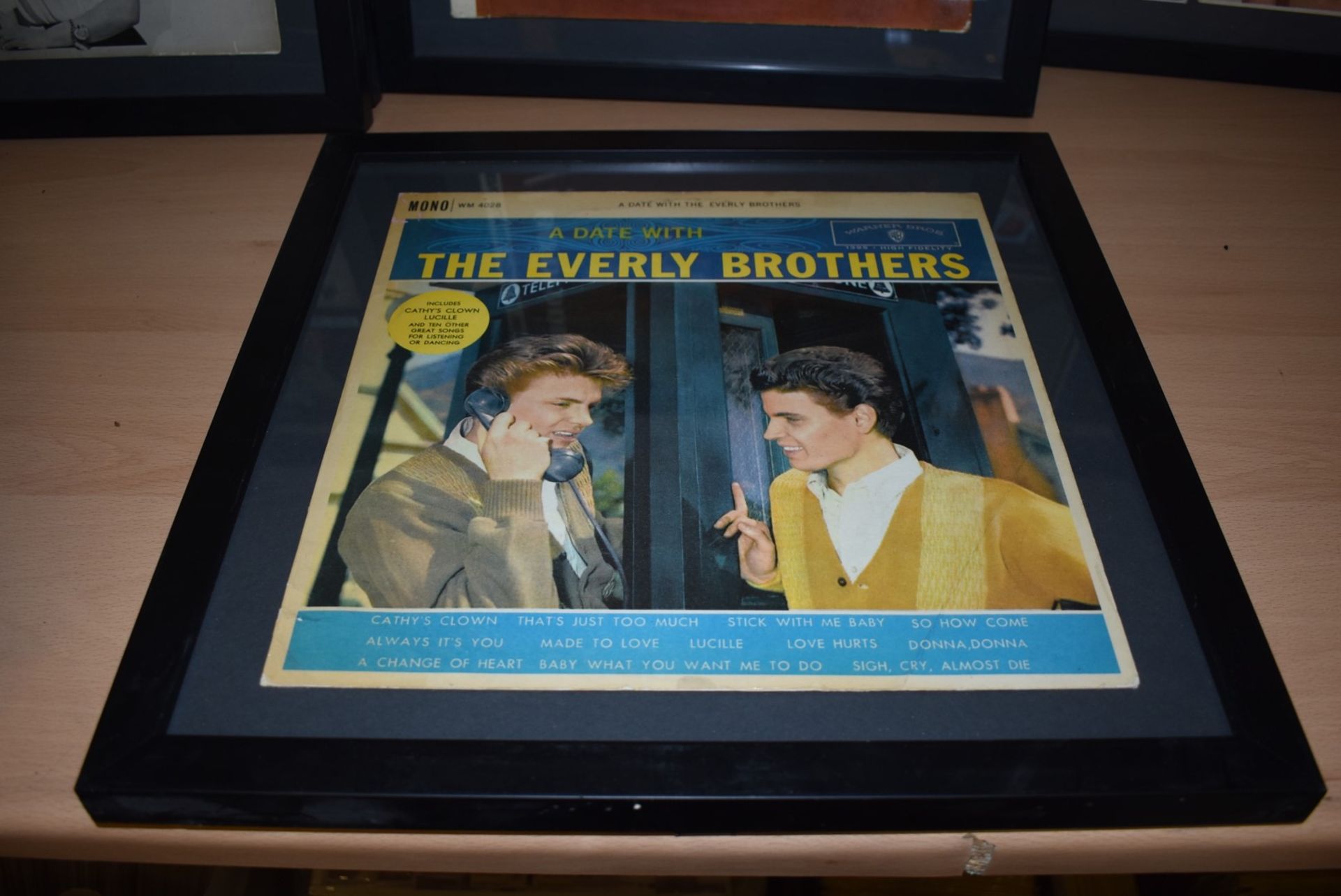 18 x Original Record Sleeves Mounted in 9 x Black Frames - Features Elvis Presley, Connie Francis, - Image 5 of 10