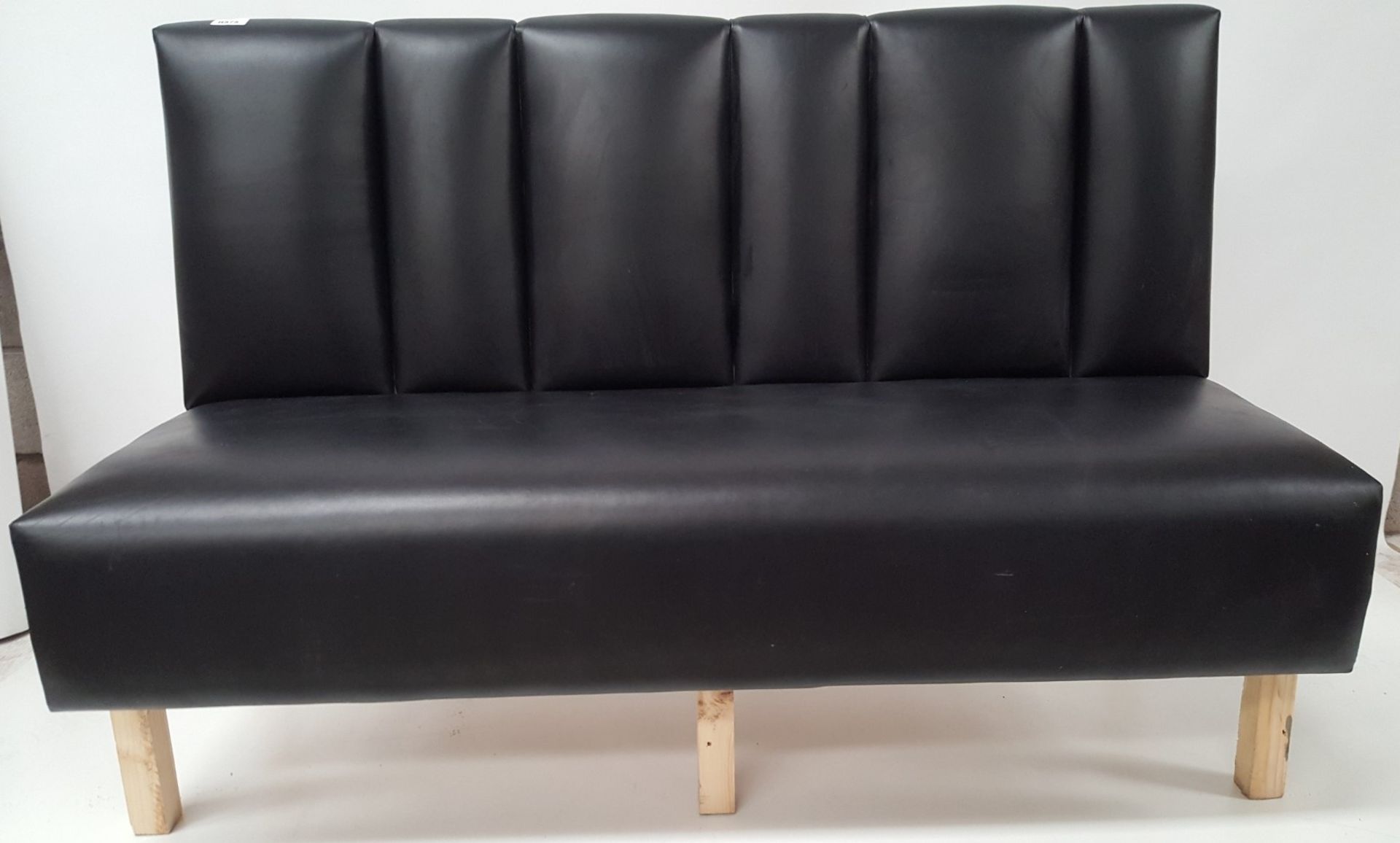 3 Pieces Of Black Upholstered Faux Leather Seating Booths - CL431 - Location: Altrincham WA14 - Image 12 of 19