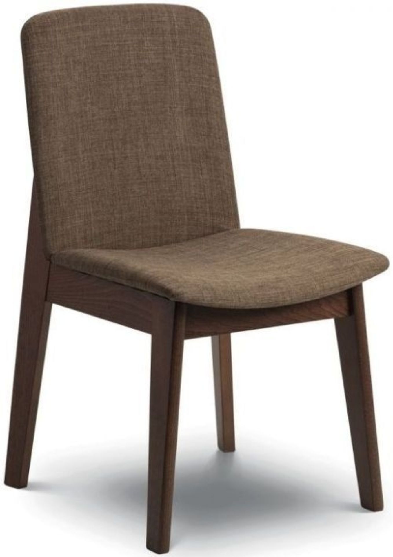 4 x Julian Bowen Walnut and Cappuccino Dining Chairs - New Boxed Stock - Solid Beech With Walnut