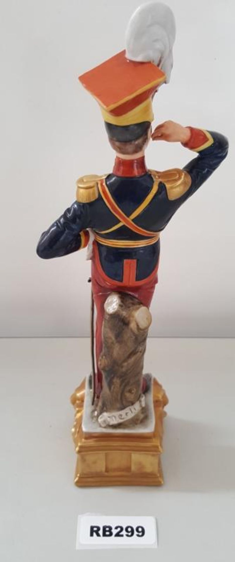 1 x Rare Italian Capodimonte Porcelain Bruno Merli Soldiers Figurines 1820- Ref RB299 E - Image 4 of 5