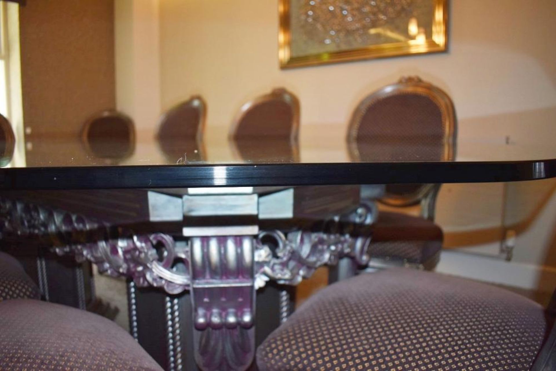 1 x Grand Glass Table With Baroque Legs And Chairs Set - CL407 - Location Bowdon WA14 - Image 4 of 21