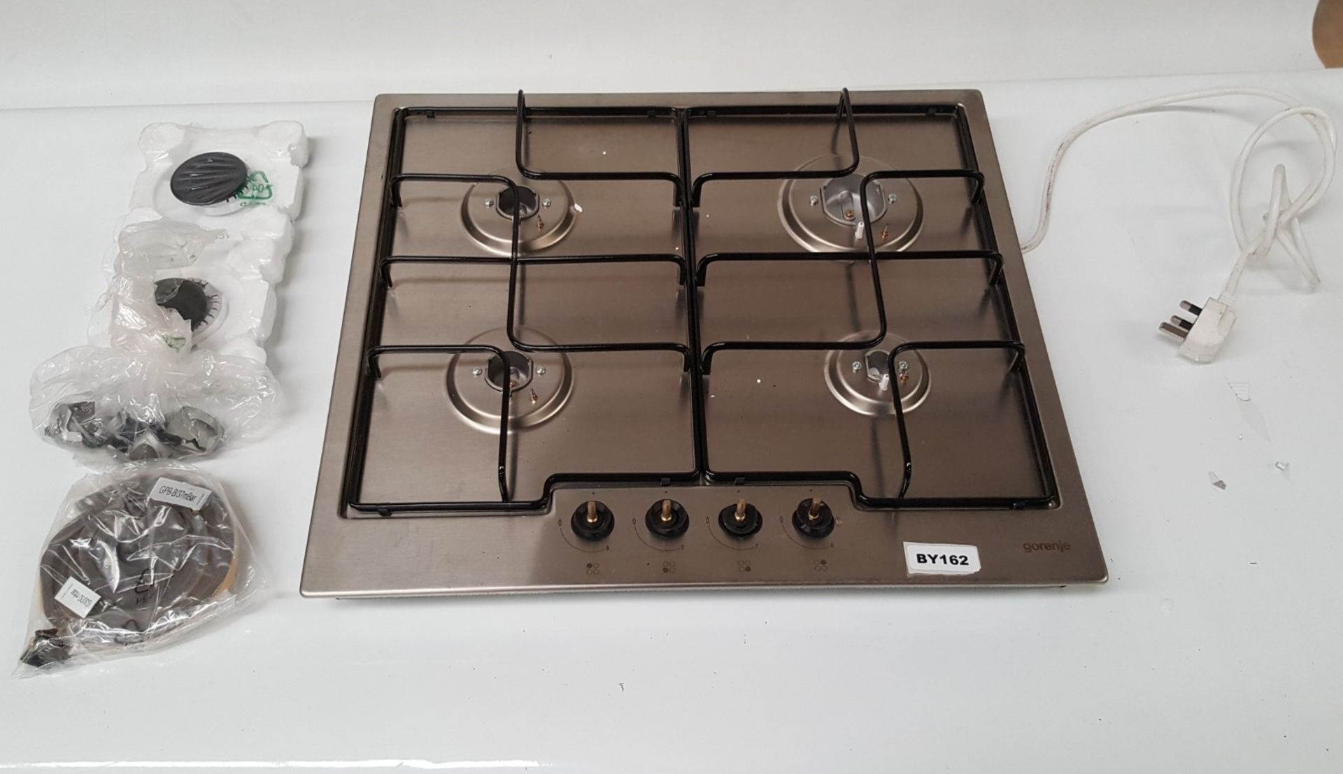 1 x Gorenje G6N4AX 60cm Gas Hob Stainless Steel - Ref BY162 - Image 2 of 5