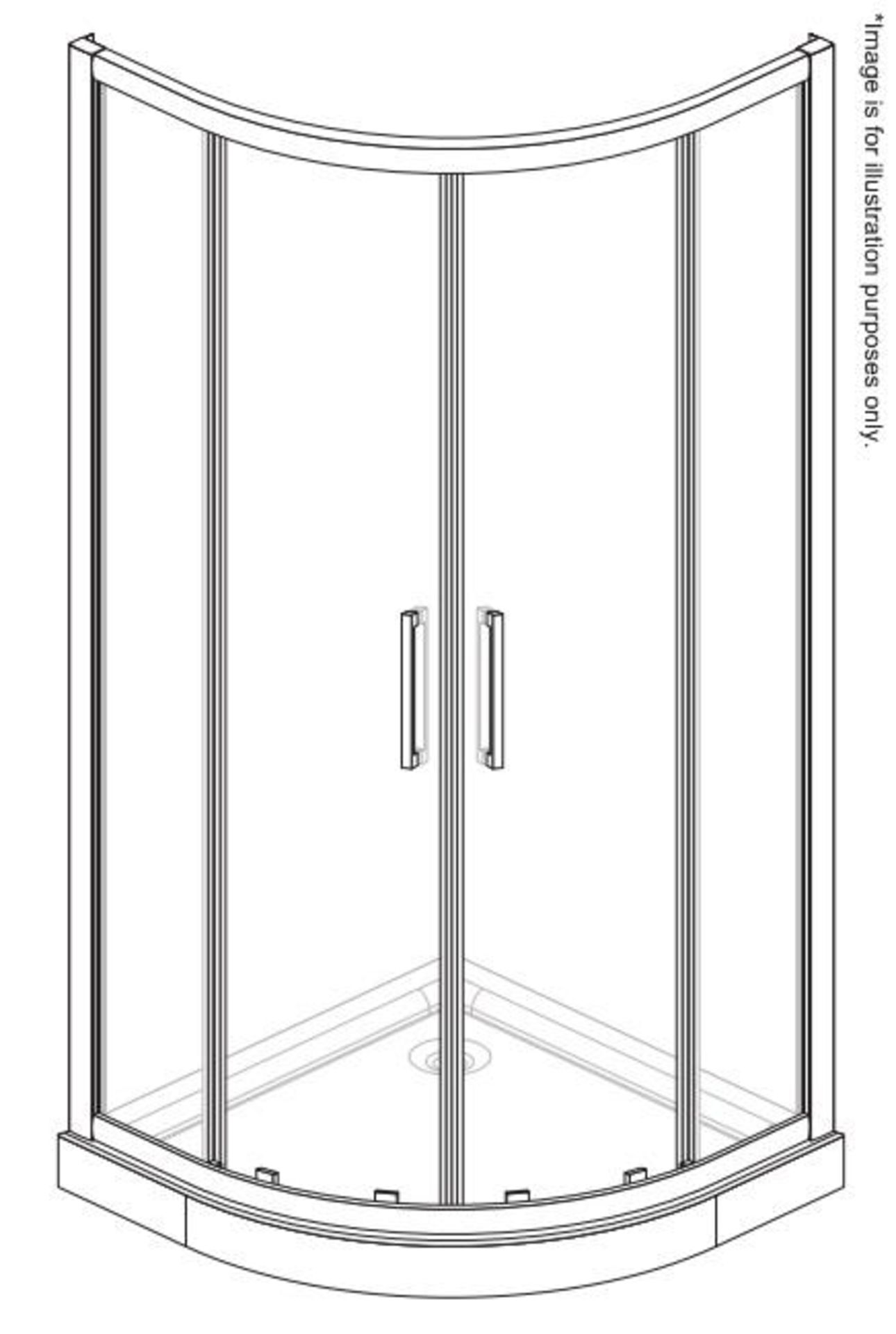 1 x Premium 8mm 800 Framed 2-Door Quadrant Shower Enclosure (MQD801) - New / Unused Sealed Stock - D - Image 2 of 4