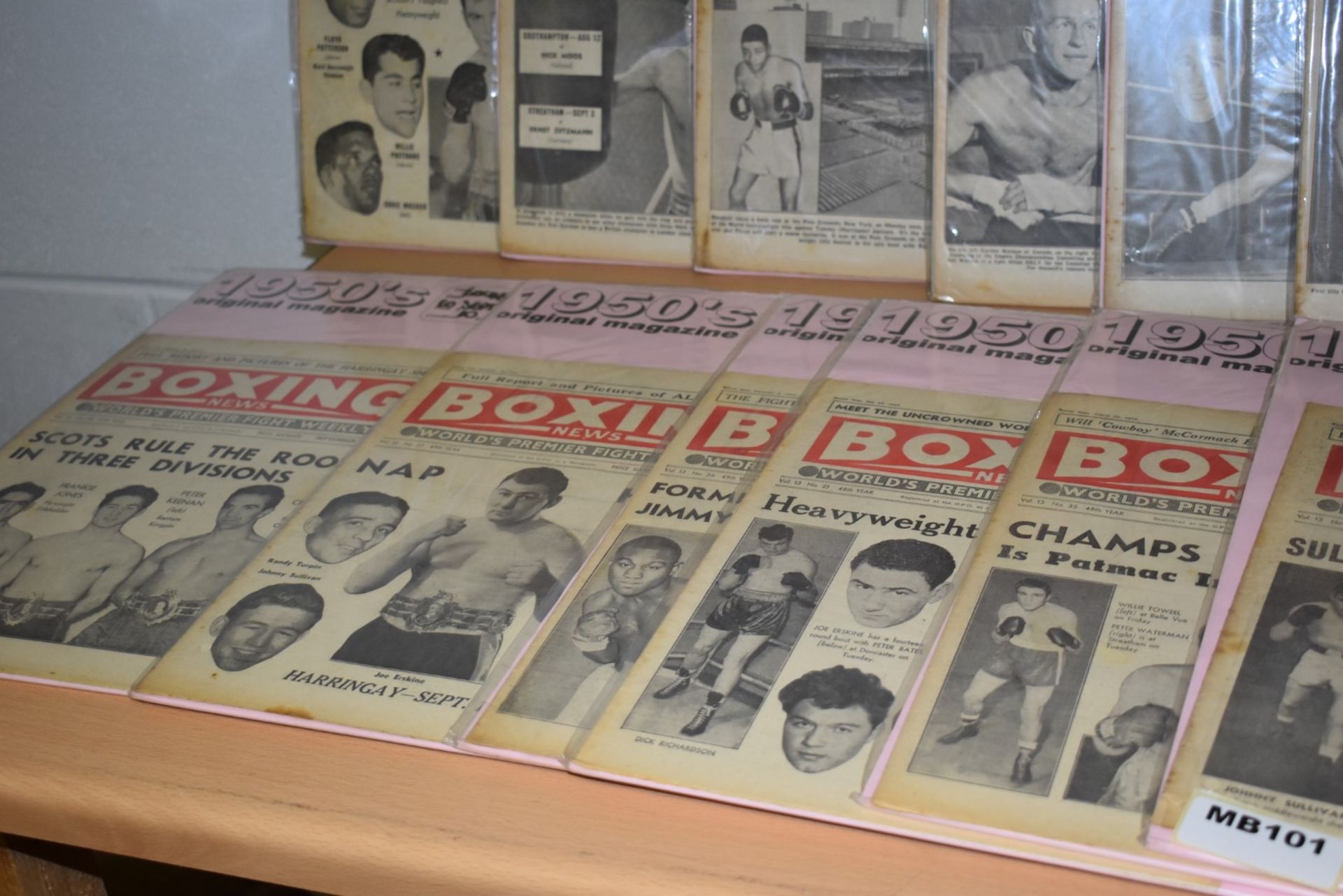 56 x Vintage Boxing News Magazines Dated 1955 to 1959 - Ref MB100/101/102 - Individually Packaged - Image 3 of 28