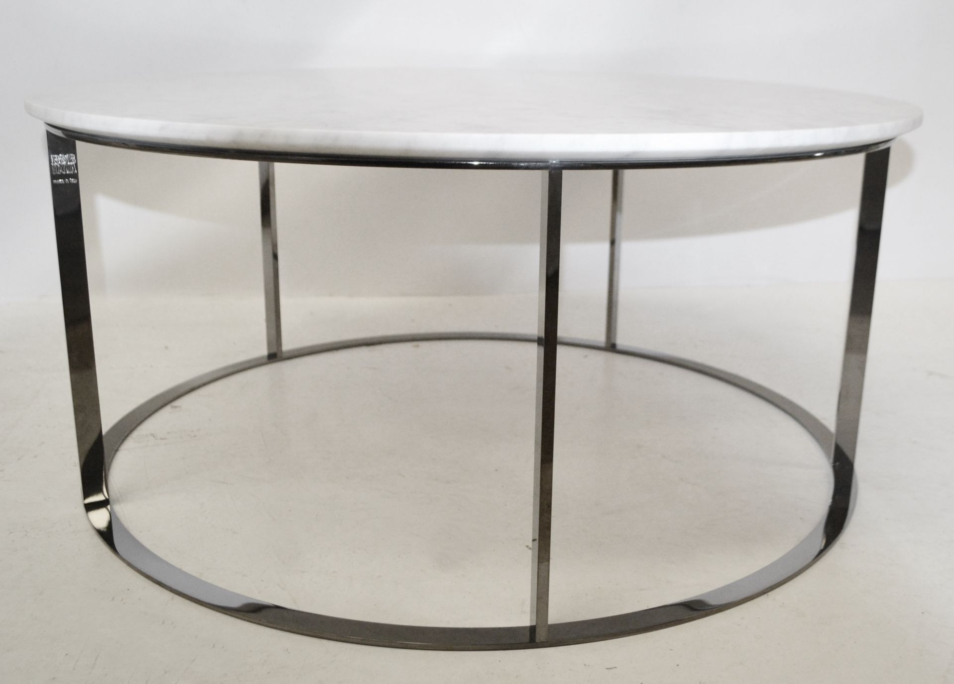 1 x B&B Italia 'MERA' White Marble Topped Designer Table (MTR90) - Designed By Antonio Citterio - Image 7 of 14