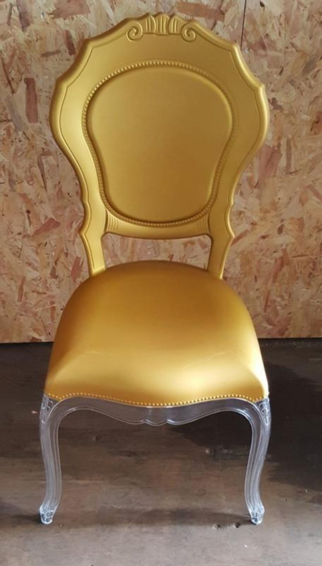 5 x Acrylic Baroque-style 'Belle Epoque' Chairs Featuring A Clear Polycarbonate Frame With An Attrac