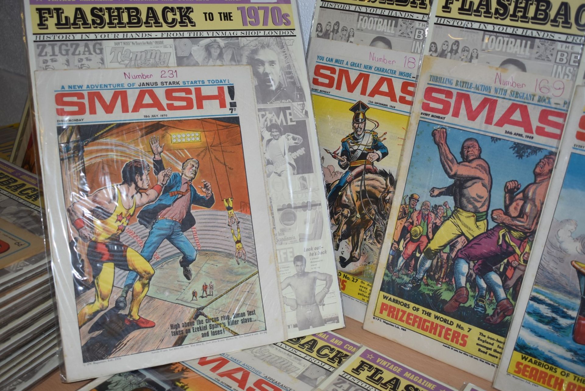 8 x Vintage SMASH Comic Books Dated 1969 to 1970 - Ref MB147 - CL431 - Individually Packaged in - Image 2 of 4