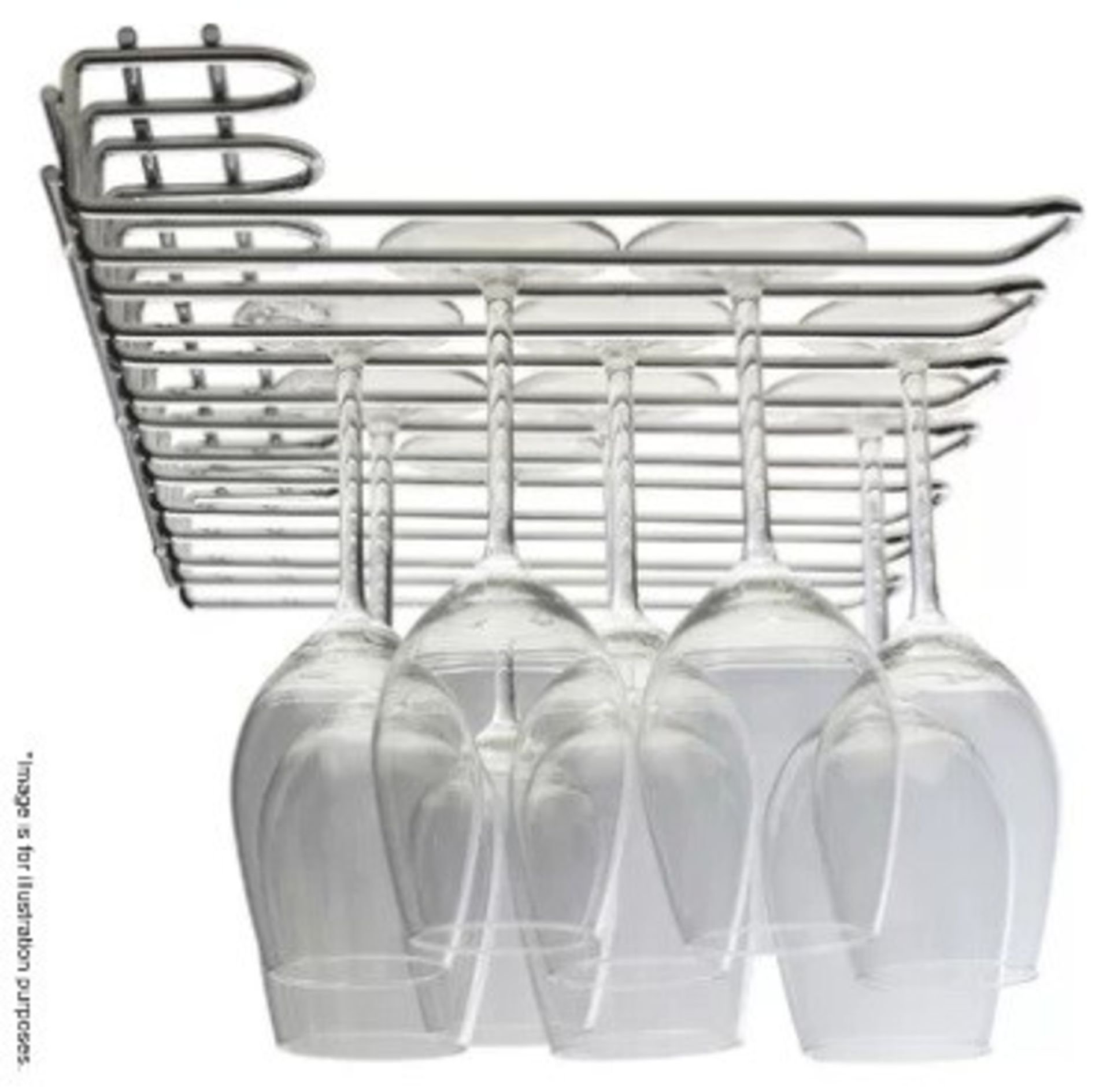 4 x Wall Mounted Wine Glass Racks / Holders - Dimensions: 30 x 54cm - CL392 - Ref LD313 -