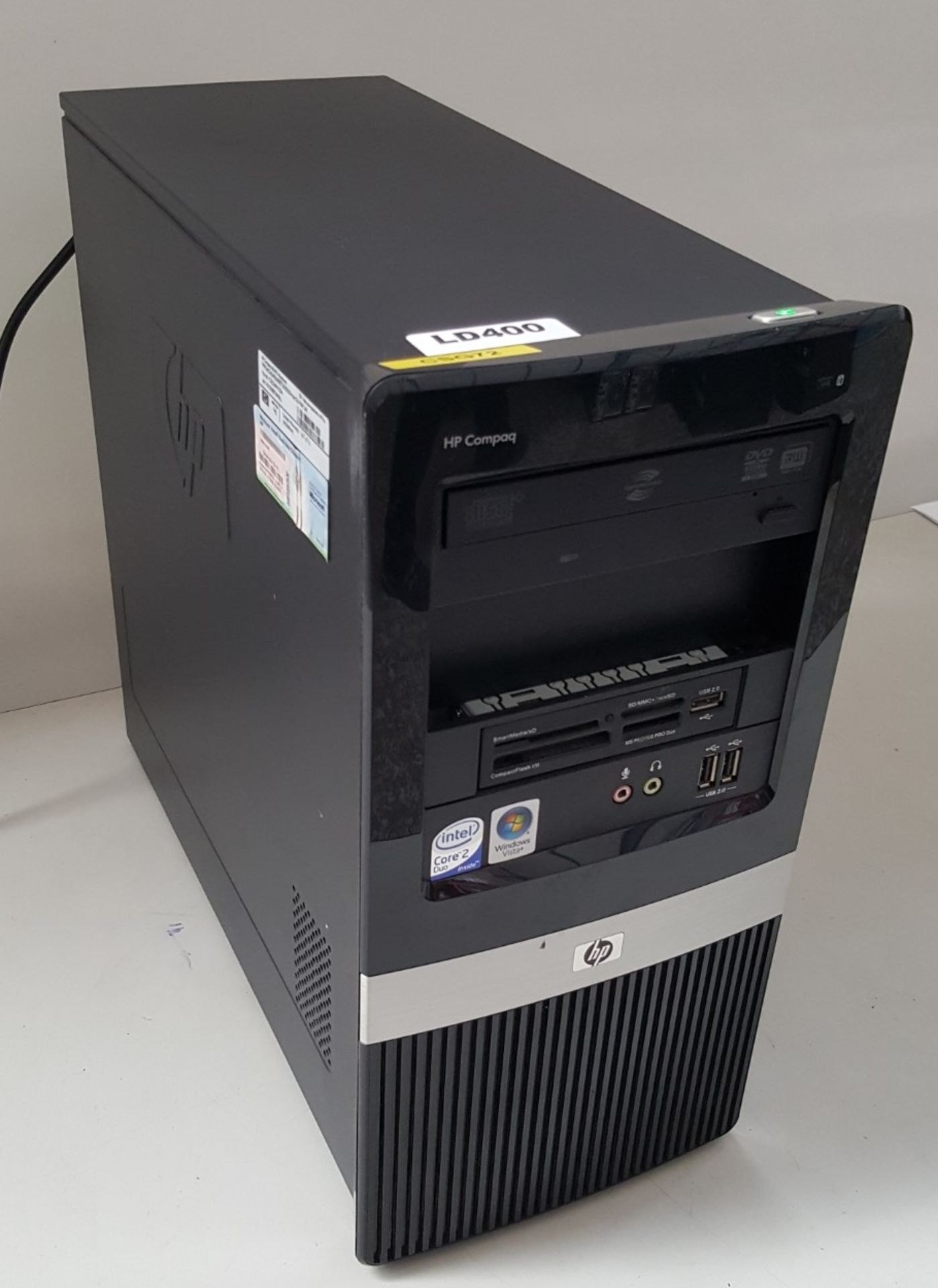 1 x HP Compaq DX2400 Desktop PC Intel Core 2 Duo 3 GHz 2GB RAM - Ref LD400 - Image 4 of 6