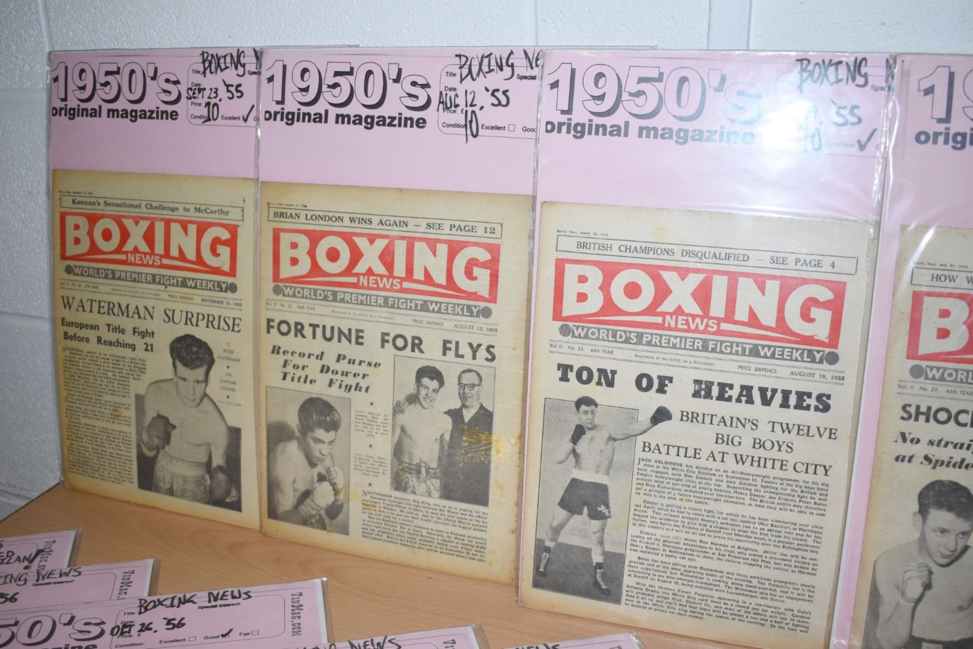 56 x Vintage Boxing News Magazines Dated 1955 to 1959 - Ref MB100/101/102 - Individually Packaged - Image 8 of 28