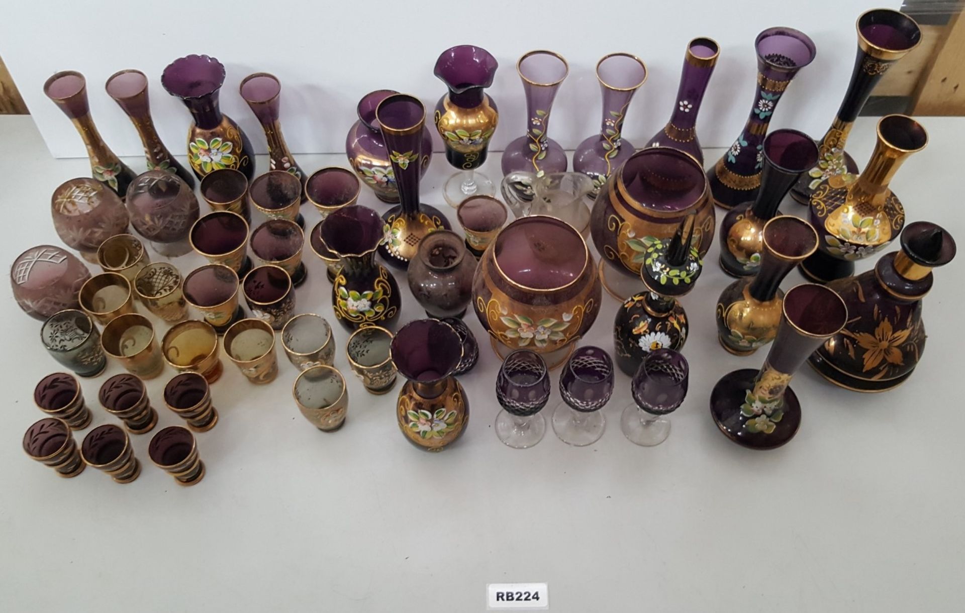 1 x Joblot Of 45+ Pieces Of Vintage Glasswear - Ref RB224 I - Image 3 of 6