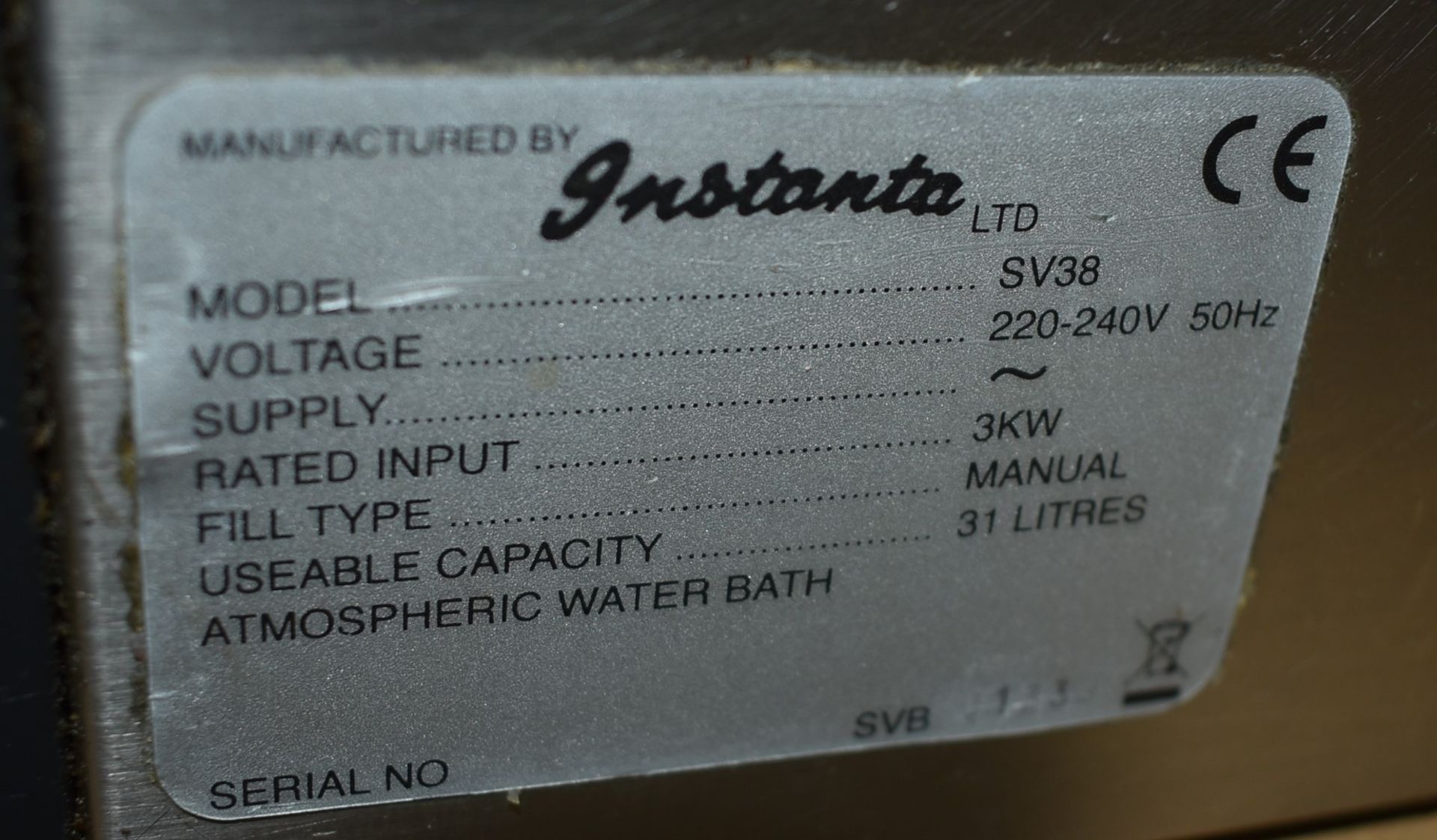 1 x Instanta SV38 Sous Vide Digital Water Bath - CL232 - Ref107 - Stainless Steel Finish - Location: - Image 5 of 5