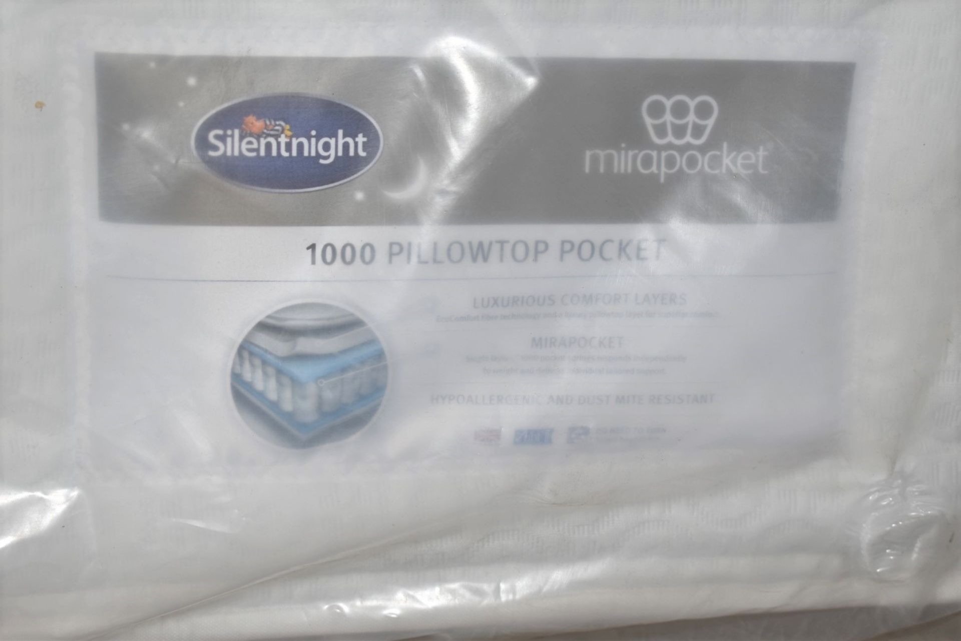 1 x Silent Night Mirapocket 1000 Pillow Top Mattress - KING SIZE 150cm - CL007 - New and Sealed With - Image 3 of 4