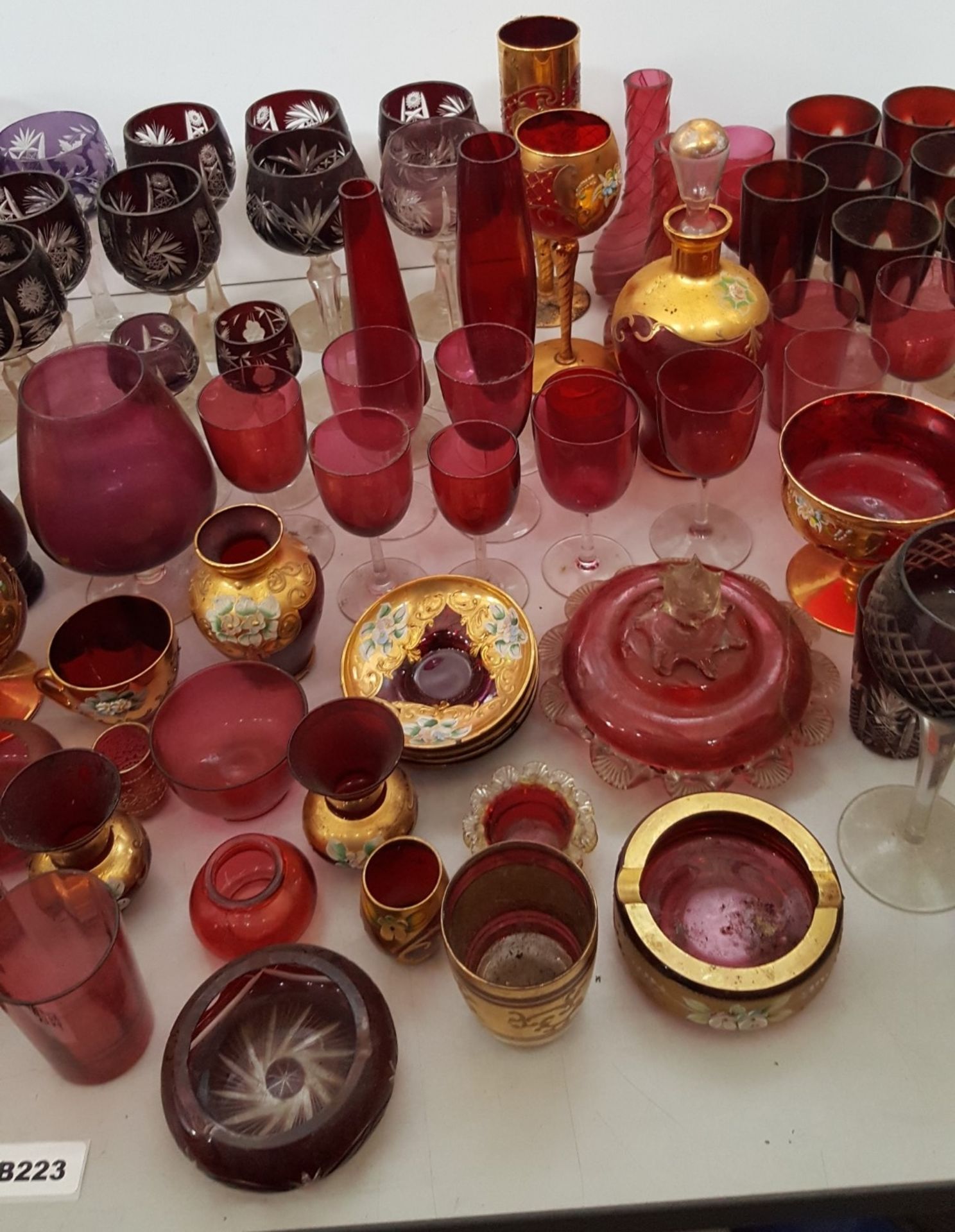 1 x Joblot Of 60+ Pieces Of Vintage Glasswear - Ref RB223 I - Image 2 of 7