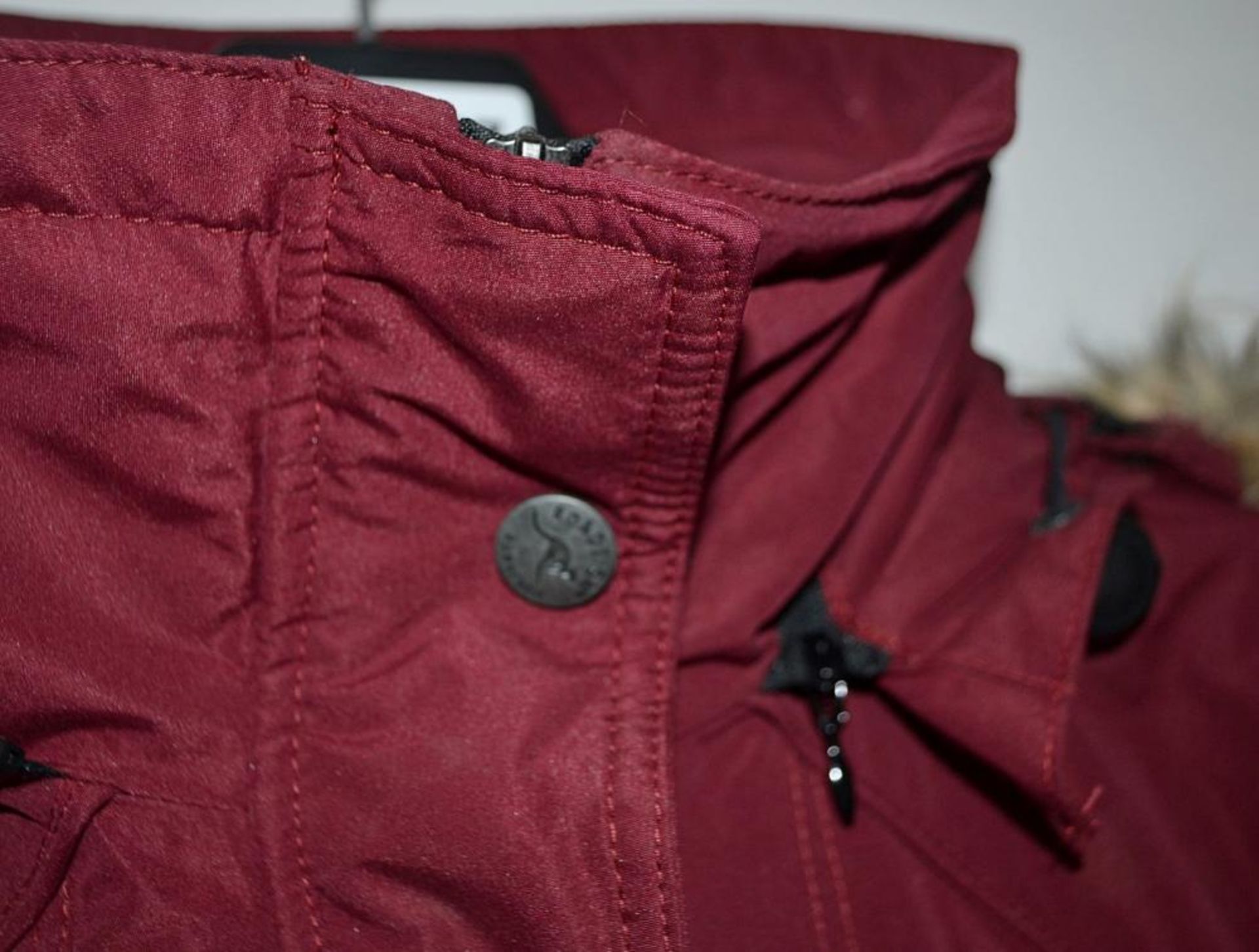 1 x Premium Branded Womens Winter Coat - Wind Proof & Water Resistant - Colour: Burgundy - UK Size 1 - Image 5 of 14