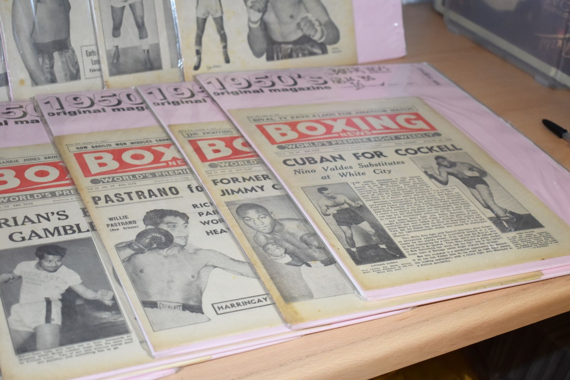 56 x Vintage Boxing News Magazines Dated 1955 to 1959 - Ref MB100/101/102 - Individually Packaged - Image 18 of 28