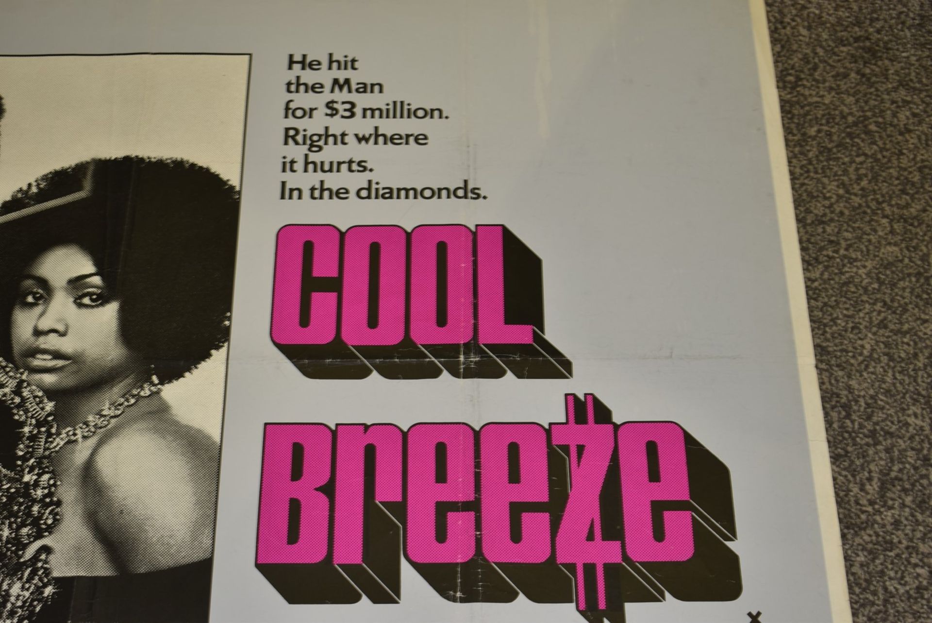 1 x Quad Movie Poster - COOL BREEZE - Starring Thalmus Rasulala, Judy Pace, Jim Watkins - 1972 - Image 3 of 6