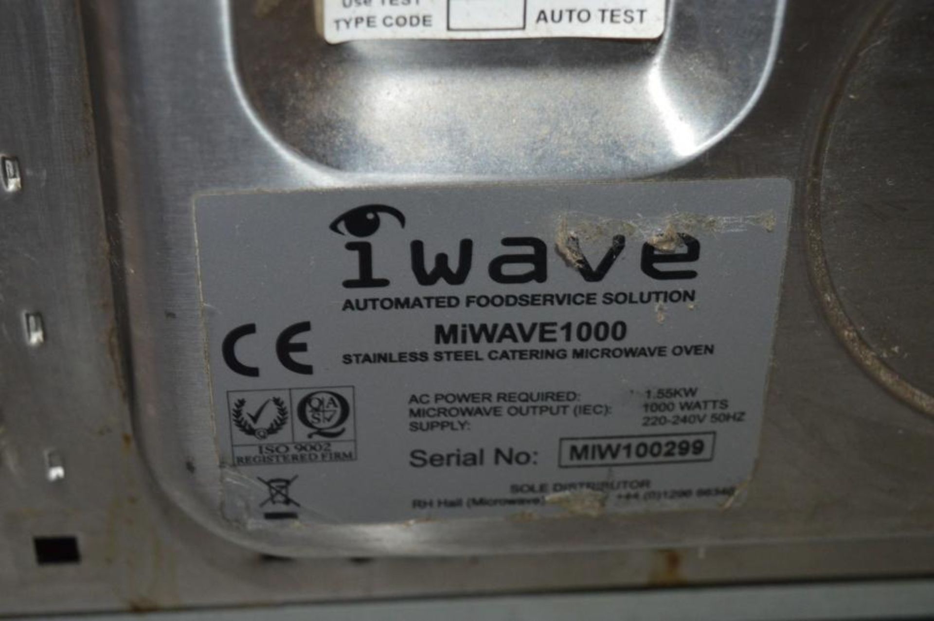 1 x iWave MiWAVE1000 Automated Foodservice Solution - Stainless Steel 1000w Catering Microwave - Image 5 of 14
