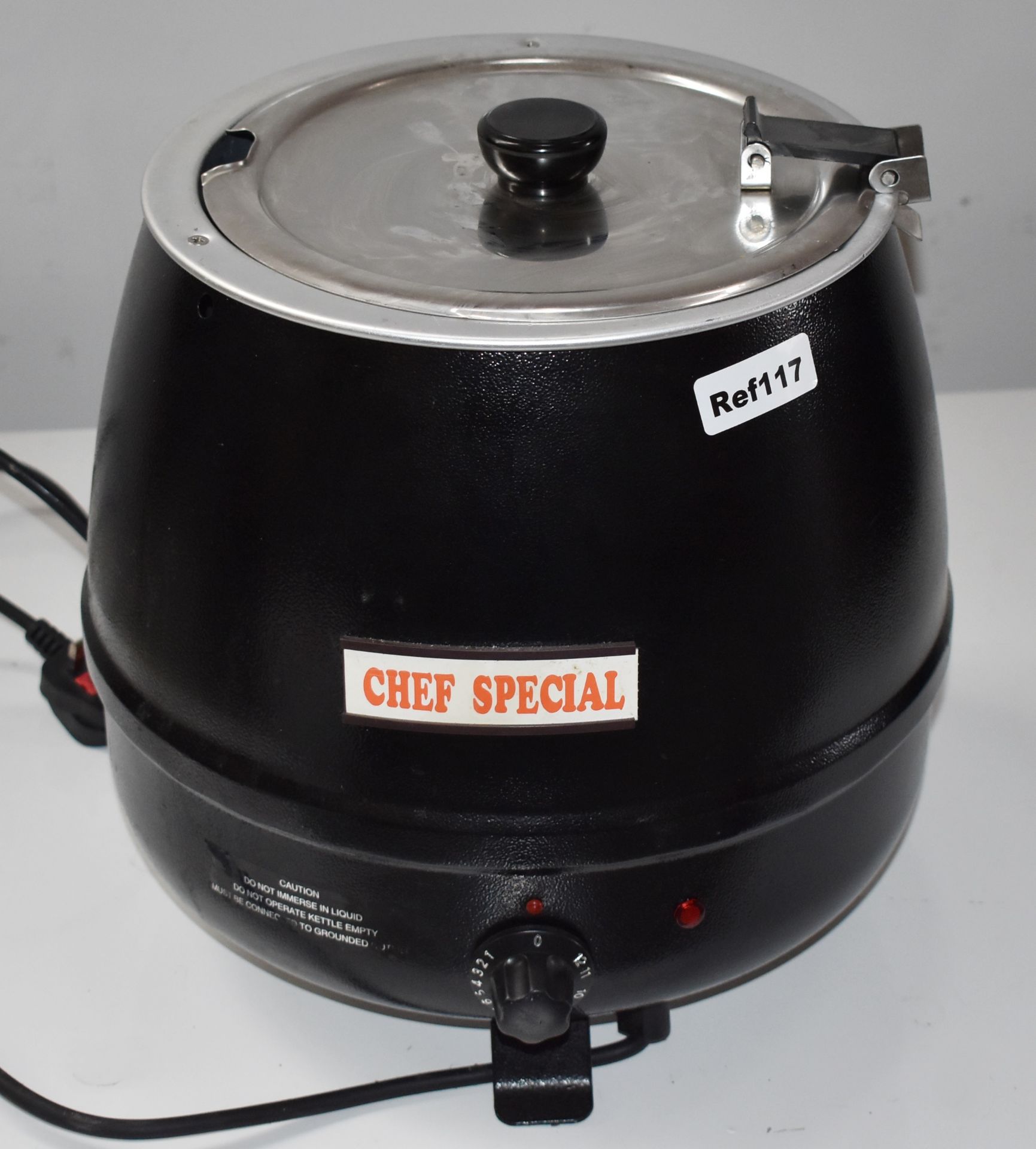 1 x Genware 175-1005 Soup Kettle 0.4Kw 10 Litre  - 240v - CL232 - Ref117 - Location: Altrincham WA14