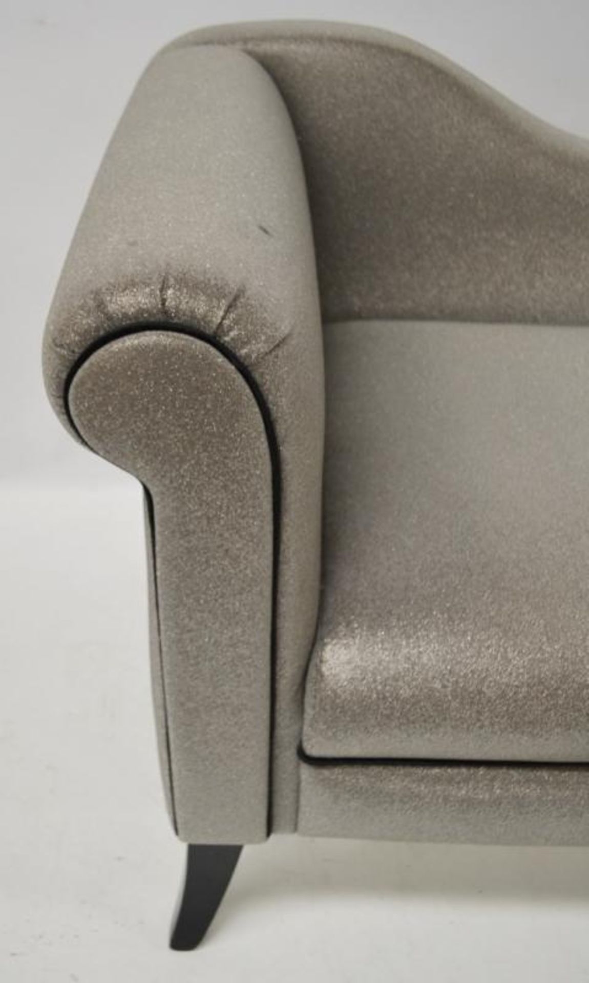 1 x Chaise Lounge Chair Finished In Silver Glitter - Ref: BLT376 - CL380 - NO VAT ON THE HAMMER - - Image 5 of 8