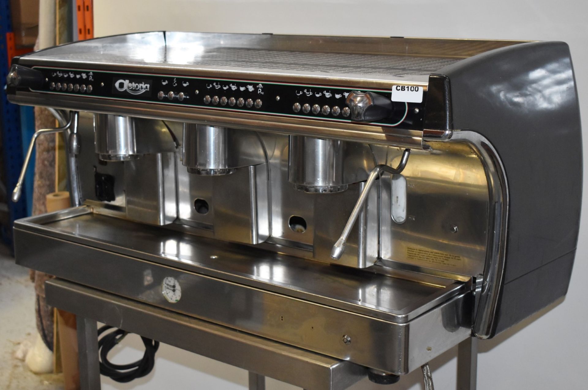 1 x Magrini 3 Group Coffee Espresso Machine With Stainless Steel and Black Finish - H47 x W106 x D57 - Image 3 of 9