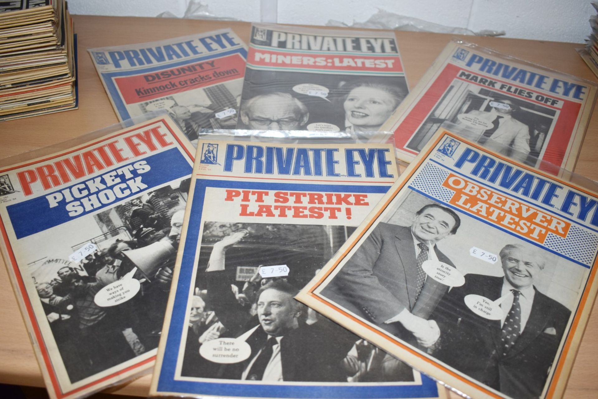 170 x Vintage Private Eye Magazines Dated 1980 to 1989 - Ref MB104 - CL431 - Mostly Packaged Ready