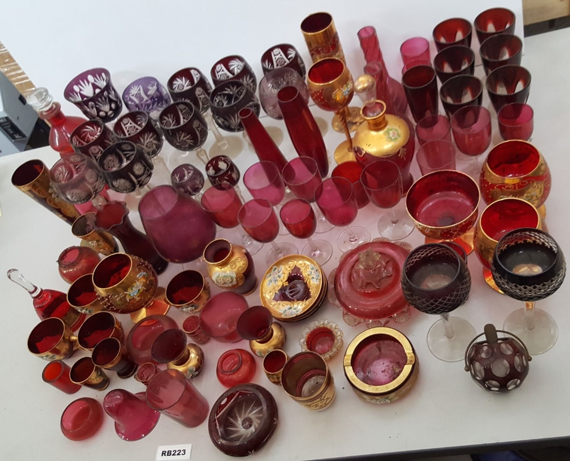 1 x Joblot Of 60+ Pieces Of Vintage Glasswear - Ref RB223 I - Image 4 of 7