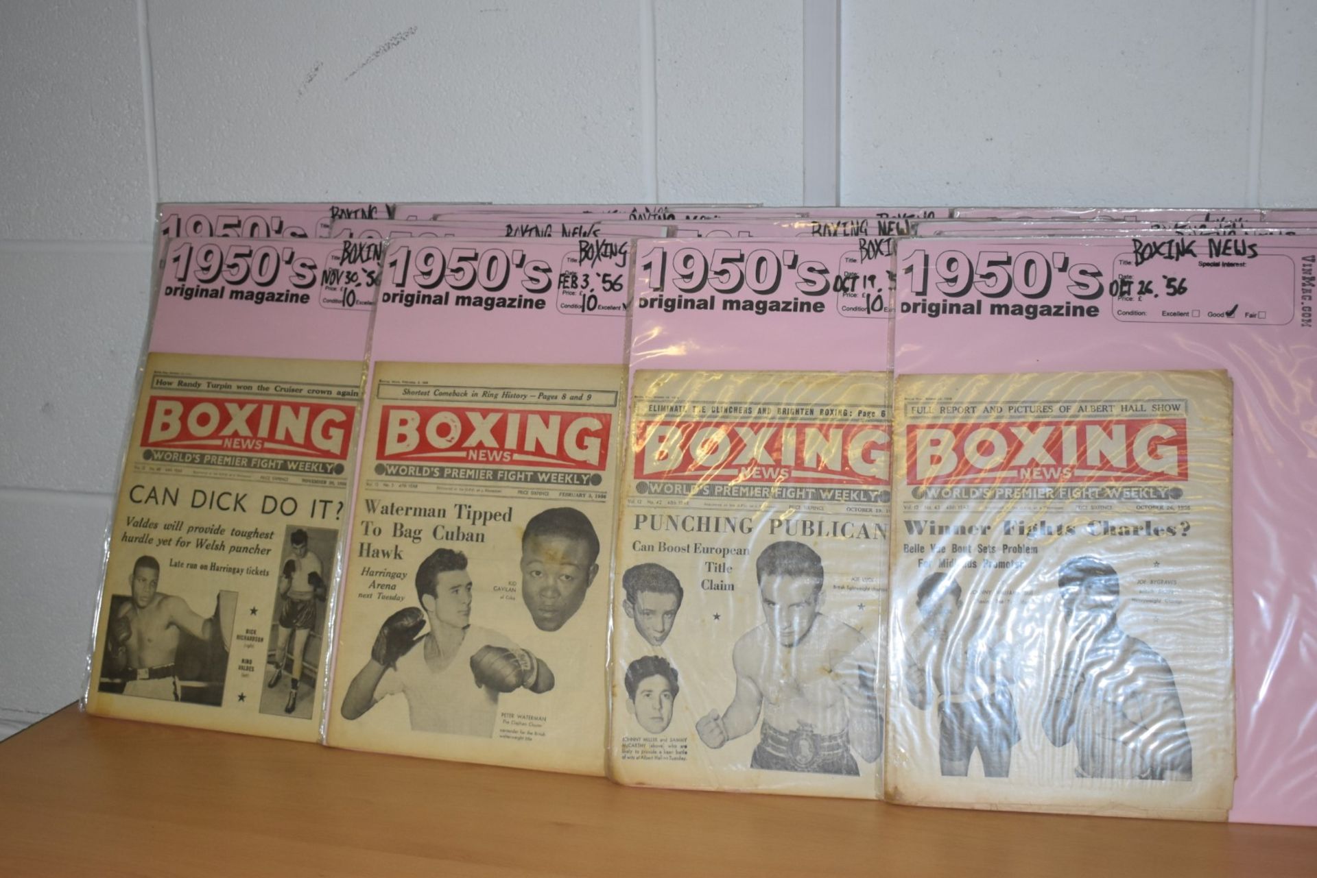 56 x Vintage Boxing News Magazines Dated 1955 to 1959 - Ref MB100/101/102 - Individually Packaged - Image 23 of 28