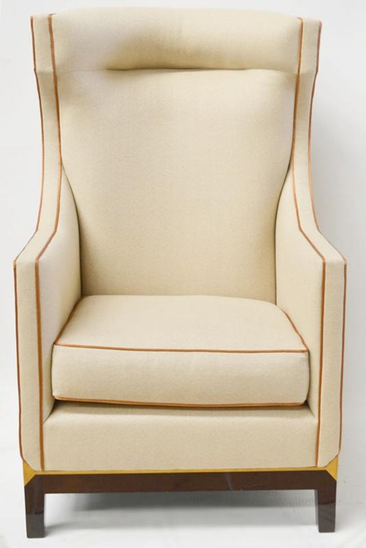 1 x Artistic Upholstery Ltd 'Burlington' Wing Back Chair With Matching Stool - RRP £7,358.00 - Image 2 of 10