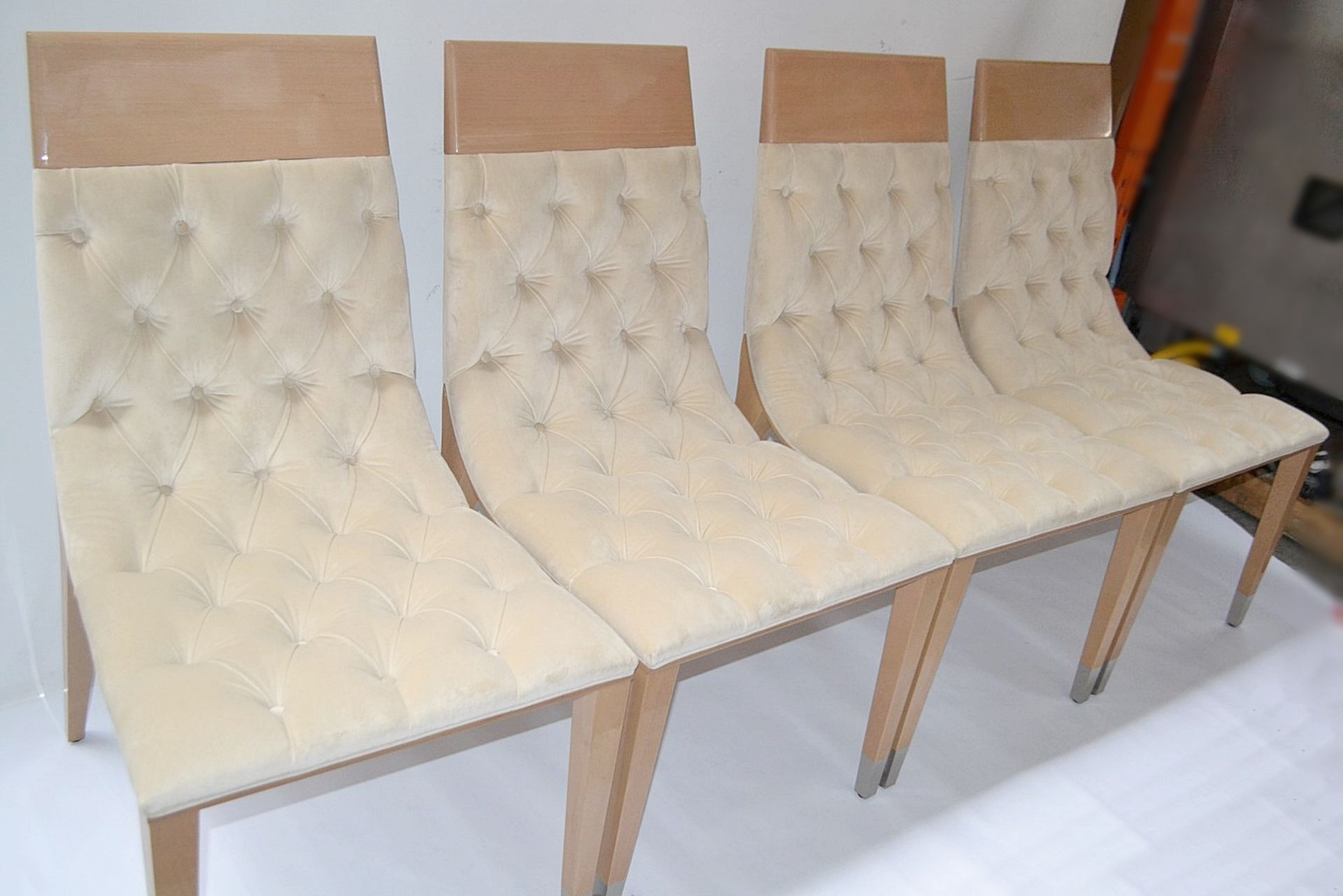 4 x GIORGIO COLLECTION 'Sunrise' Italian Designer Dining Chairs - Pre-owned In Good Condition - Image 9 of 14