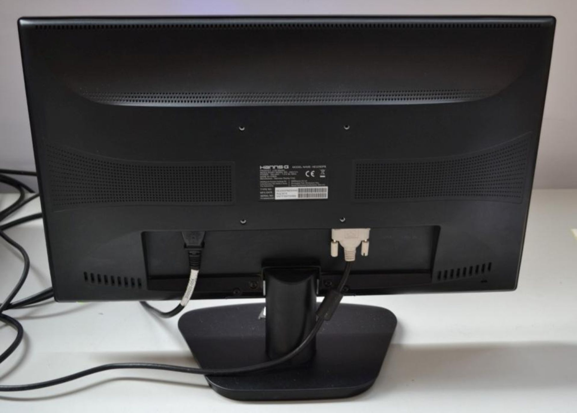 2 x HannsG HE225DPB 21.5" Full HD DVI LED PC Monitors - Ref J2269 - CL394 - Location: Altrincham WA - Image 2 of 3