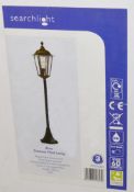 1 x Searchlight Alex Traditional Outdoor Post Lamp IP44 Rated Cast Aluminium Alchromated Black