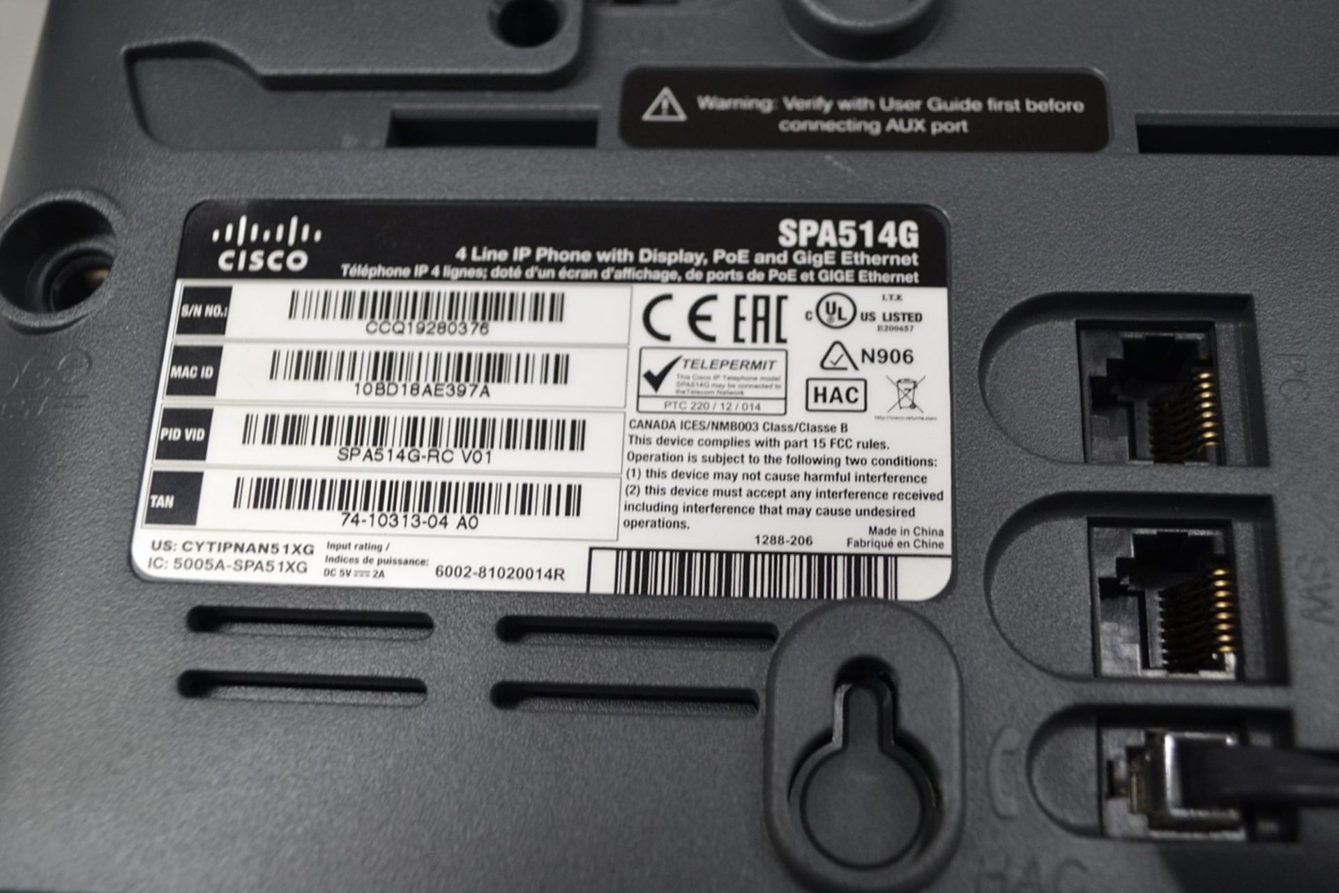 8 x Cisco Desk Phones - Ref: LD361 - CL409 - Location: Altrincham WA14 - Bild 6 aus 6