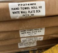 7 x 10 lots of Hand Towel Roll H2 White Wall Plate - Ref: 77074WH - Location: Altrincham WA14