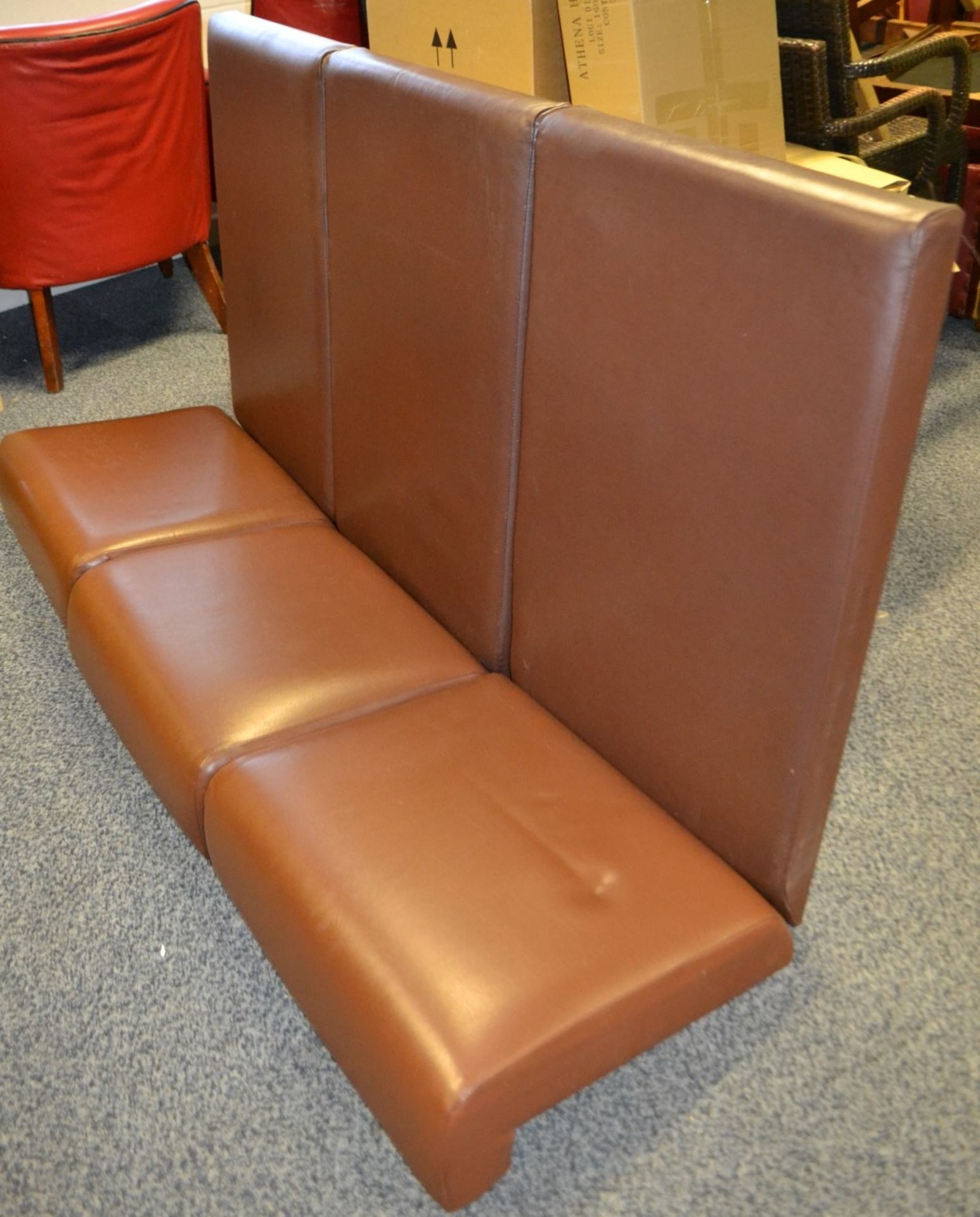 35 x Upholstered Booth Seating Seat And Back Cushions - From A Milan-style City Centre Cafe - Image 7 of 7