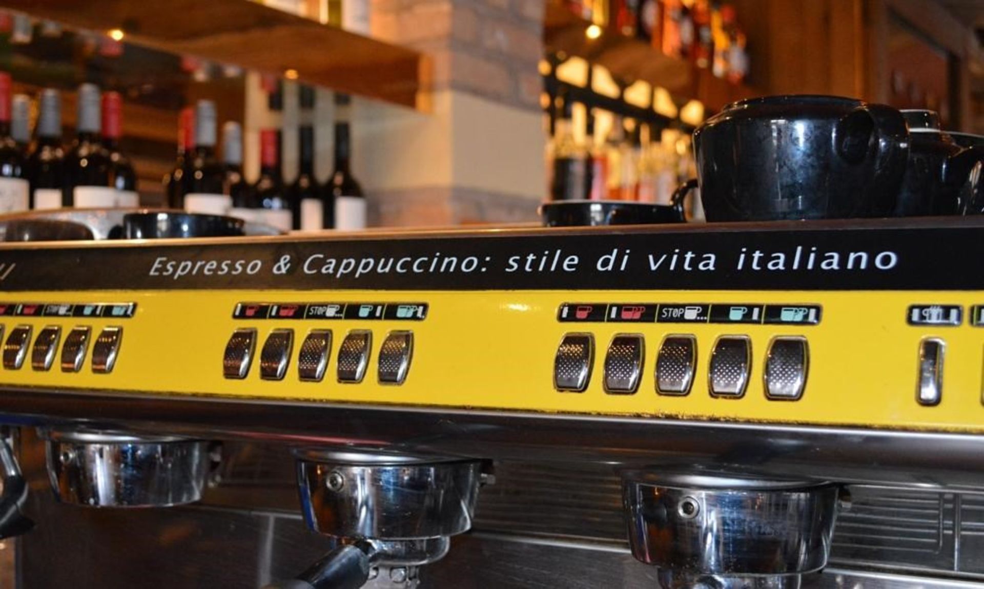1 x La Cimbalie Espresso 3 Group Coffee Machine in Yellow - Model M39 Dosatron - Approx Dimensions - Image 4 of 6