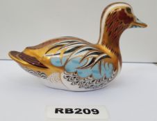 1 x Collectible Royal Crown Derby Collectors Guild Duck Paperweight - Ref RB209 I