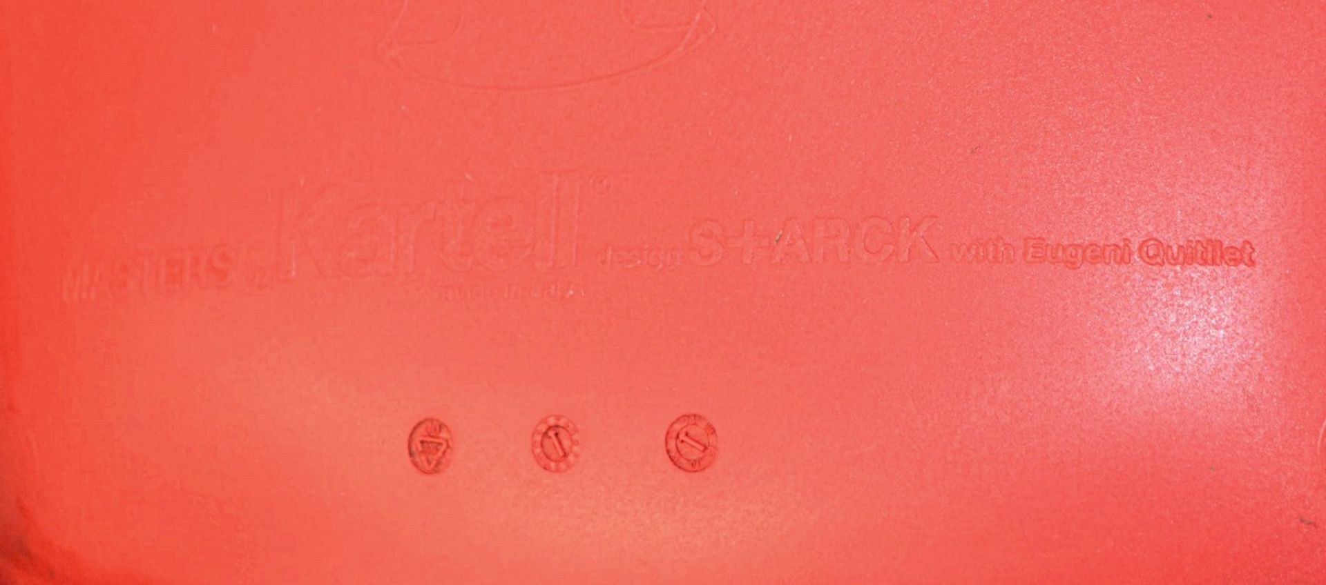 10 x Philippe Starck For Kartell 'Masters' Designer Red Gloss Bistro Chairs - Made In Italy - Used - Image 7 of 9