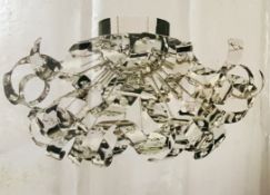 1 x Searchlight 5812-12CC Curls Chrome 12 Light Fitting With Crystal Glass Insets - Ref RLP2