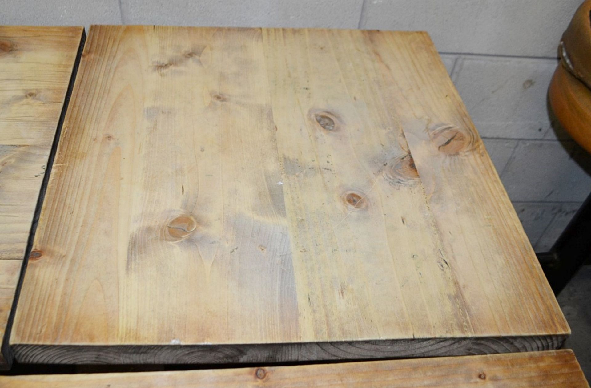 5 x Assorted Rustic Wood Topped Bisto Tables - Recently Removed From A Mexican Themed Bar & Grill - Image 2 of 7